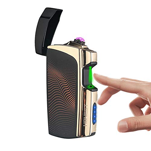 Windproof USB Rechargeable Plasma Lighter with LED Display - Perfect for Camping & Outdoor Use