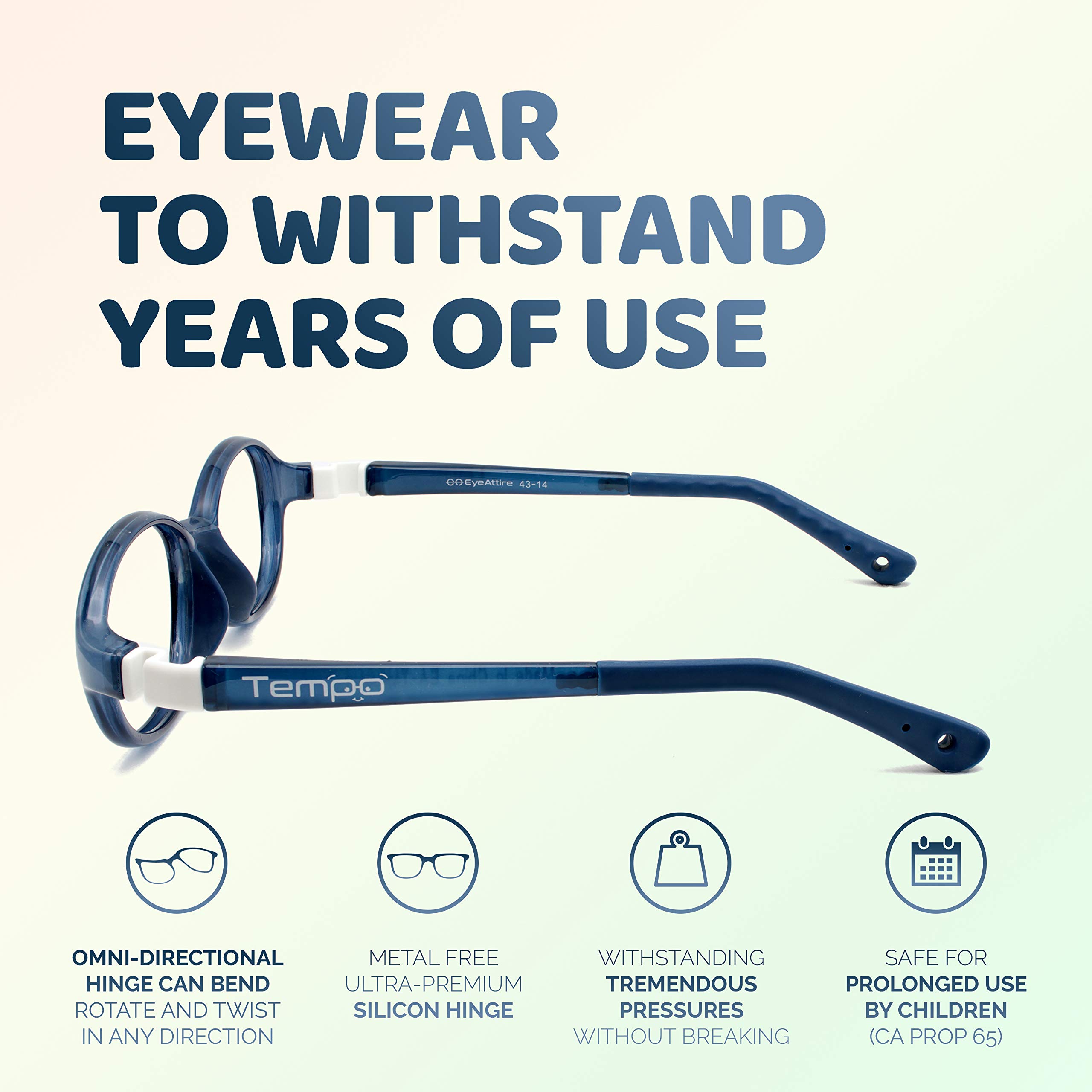 Unbreakable Kids Glasses - Flexible & Durable Children's Eyewear for Active Lifestyles - Perfect for School, Sports, and Everyday Play - Model 3005