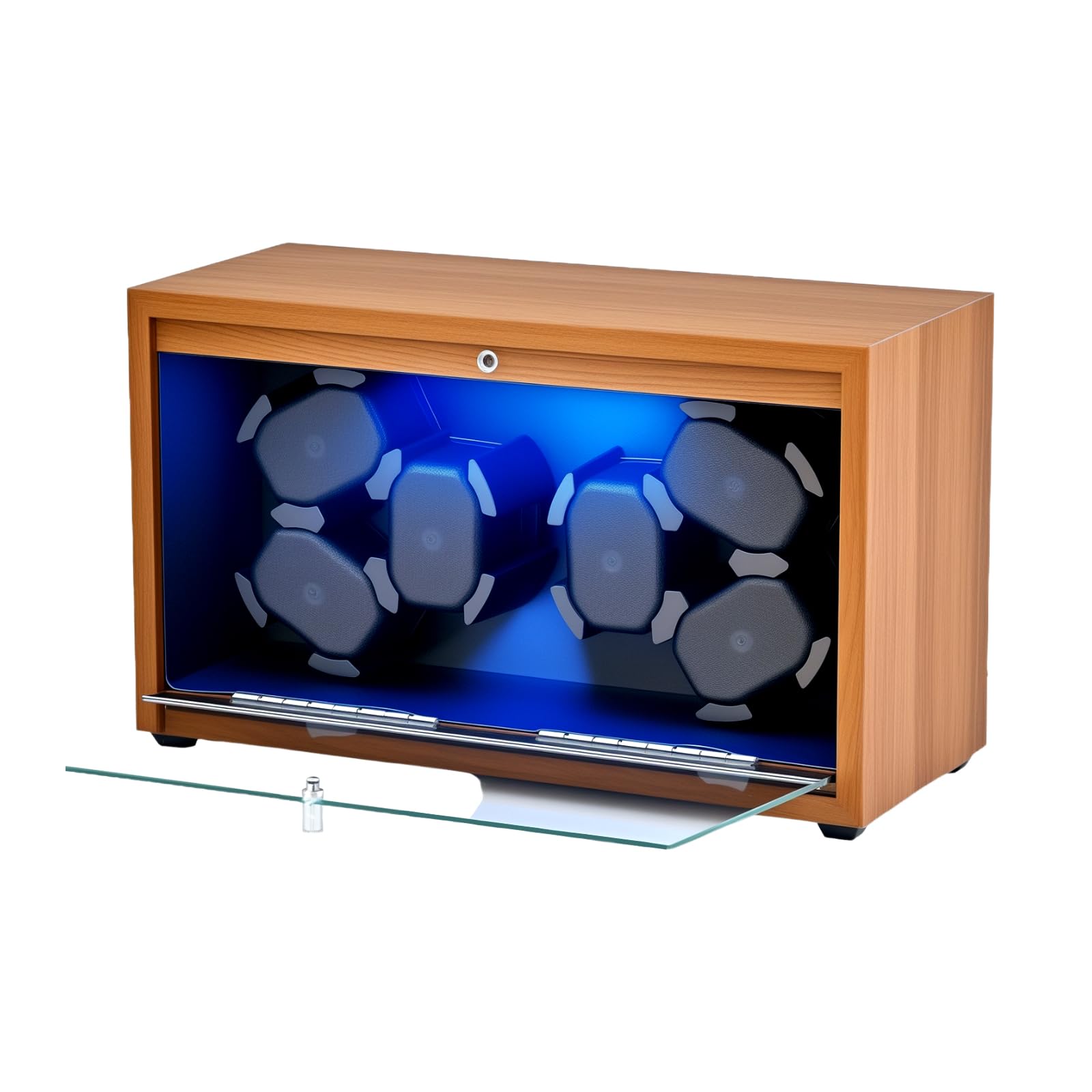 Premium Automatic Watch Winder with LED Backlight & Memory Foam - Ultra Quiet Japanese Motor, 4 Rotation Modes for Men's & Women's Watches - Perfect for Watch Collectors & Nighttime Storage
