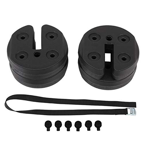 DAVEBELLA 4-Pack Water Fillable Weight Plates for Tent Shade Canopy - Heavy Duty Sand Bags for Outdoor Camping, Beach, Picnic, and Patio Use - Black