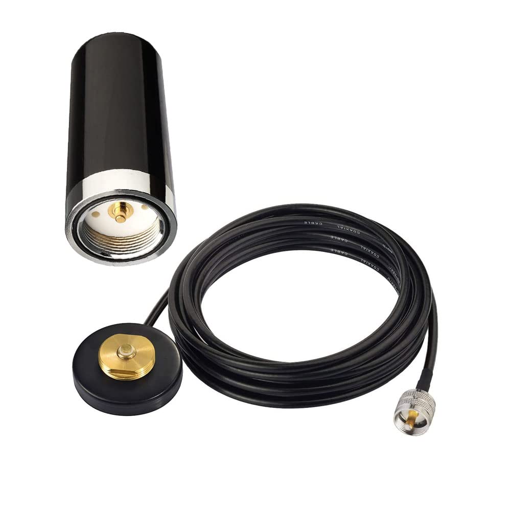 Dual Band VHF UHF Mobile Radio Antenna 136-174MHz 400-470MHz - NMO Mount Magnetic Base Low Profile Antenna for Car, Truck, Marine & Amateur Two Way Radios - Perfect for Emergency Communication, Off-Road Adventures & Fleet Management