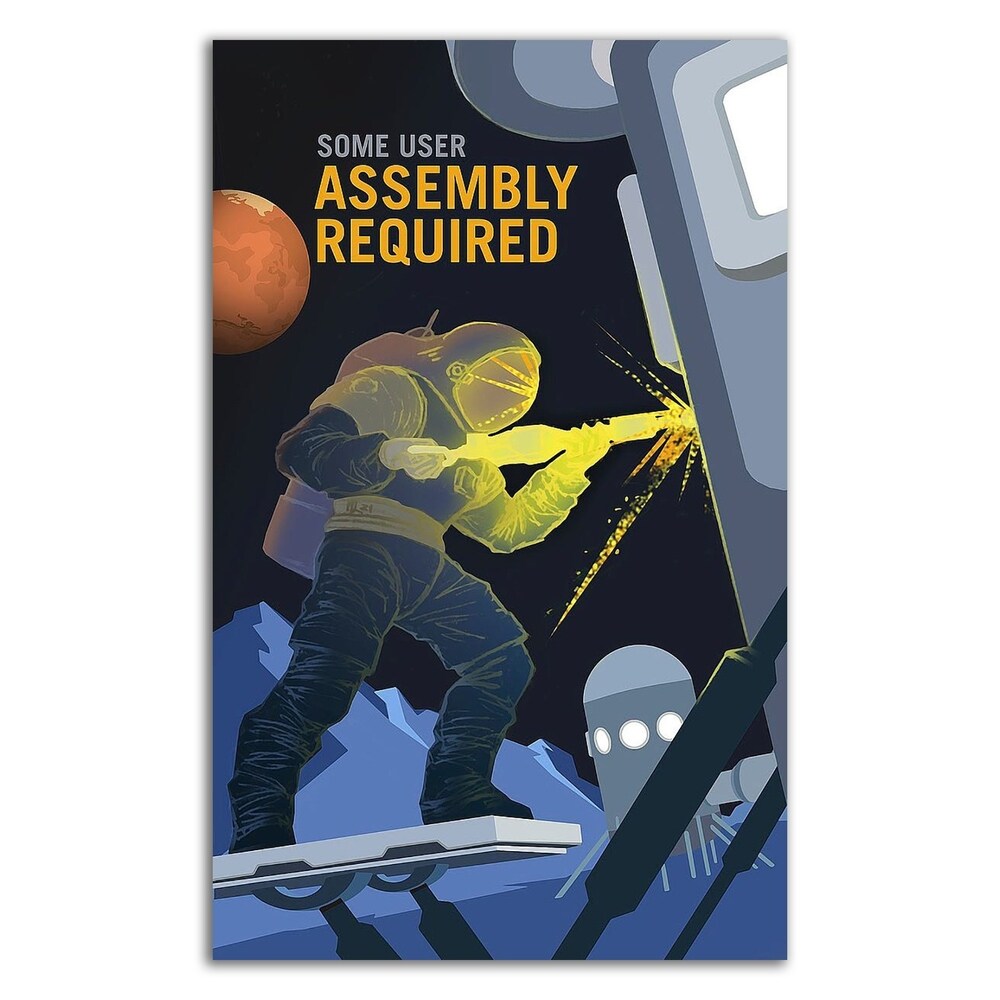 NASA-Inspired DIY Canvas Wall Art - Easy Assembly & Ready to Hang for Home Office Decor