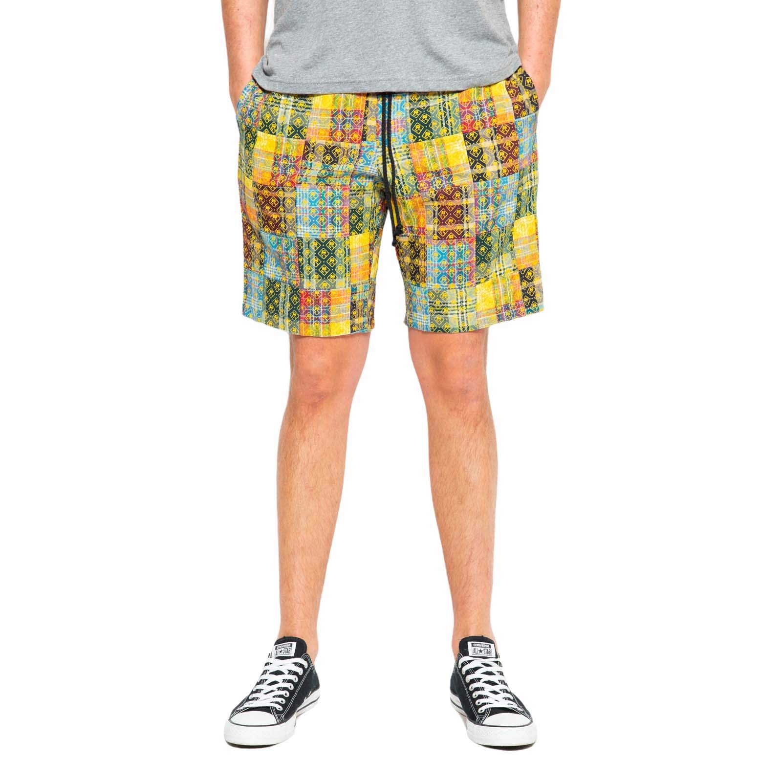 Skidz Logo Patchwork Shorts for Men - Trendy Casual Denim Shorts with Stylish Patch Design | Perfect for Summer, Beach, and Streetwear Outfits