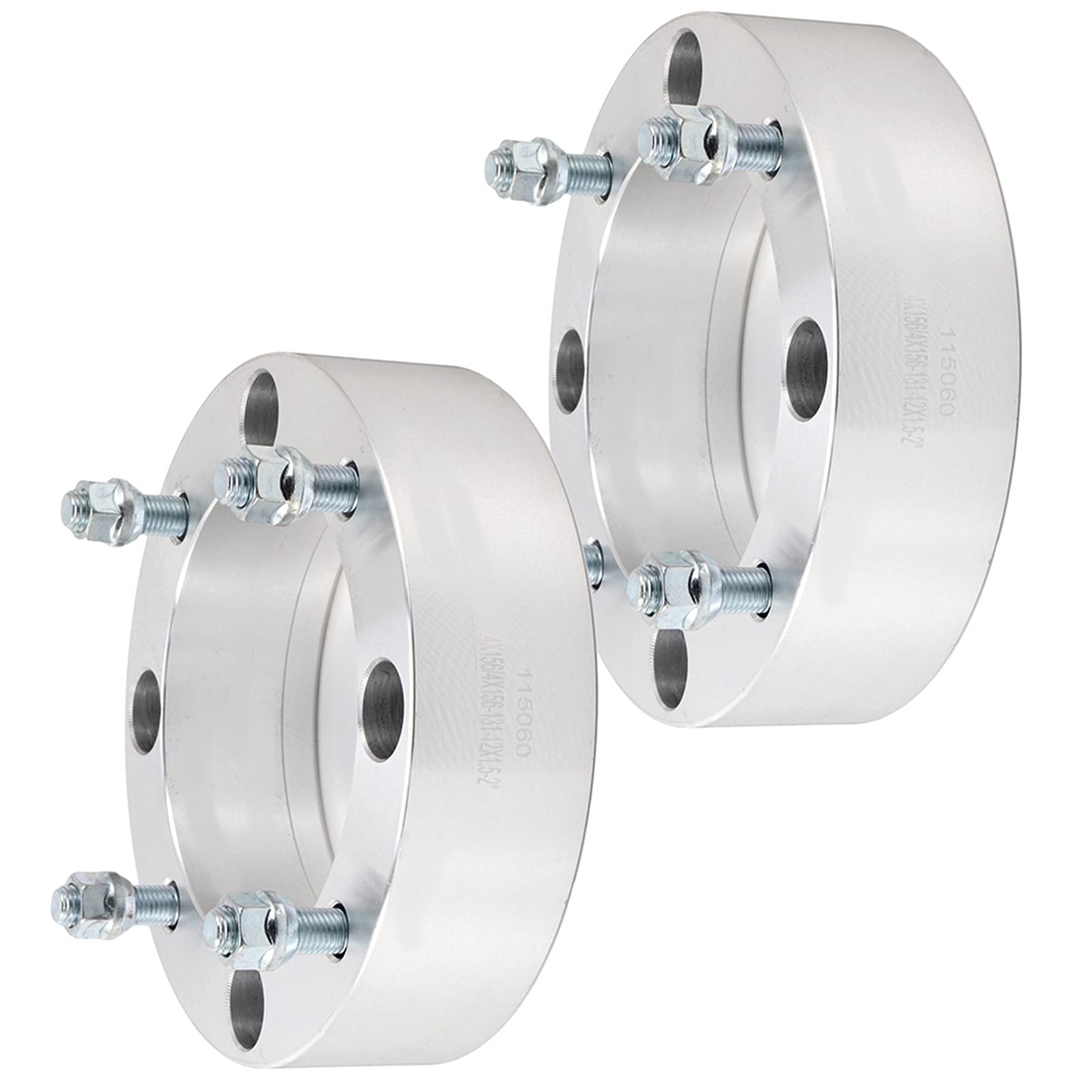 4x156 to 4x156 2-Inch Wheel Spacers with 12x1.5 Studs - Compatible with Polaris RZR 900 & RZR XP 1000 (2-Piece Set) - Perfect for Off-Roading, Trail Riding & Enhancing Vehicle Stability