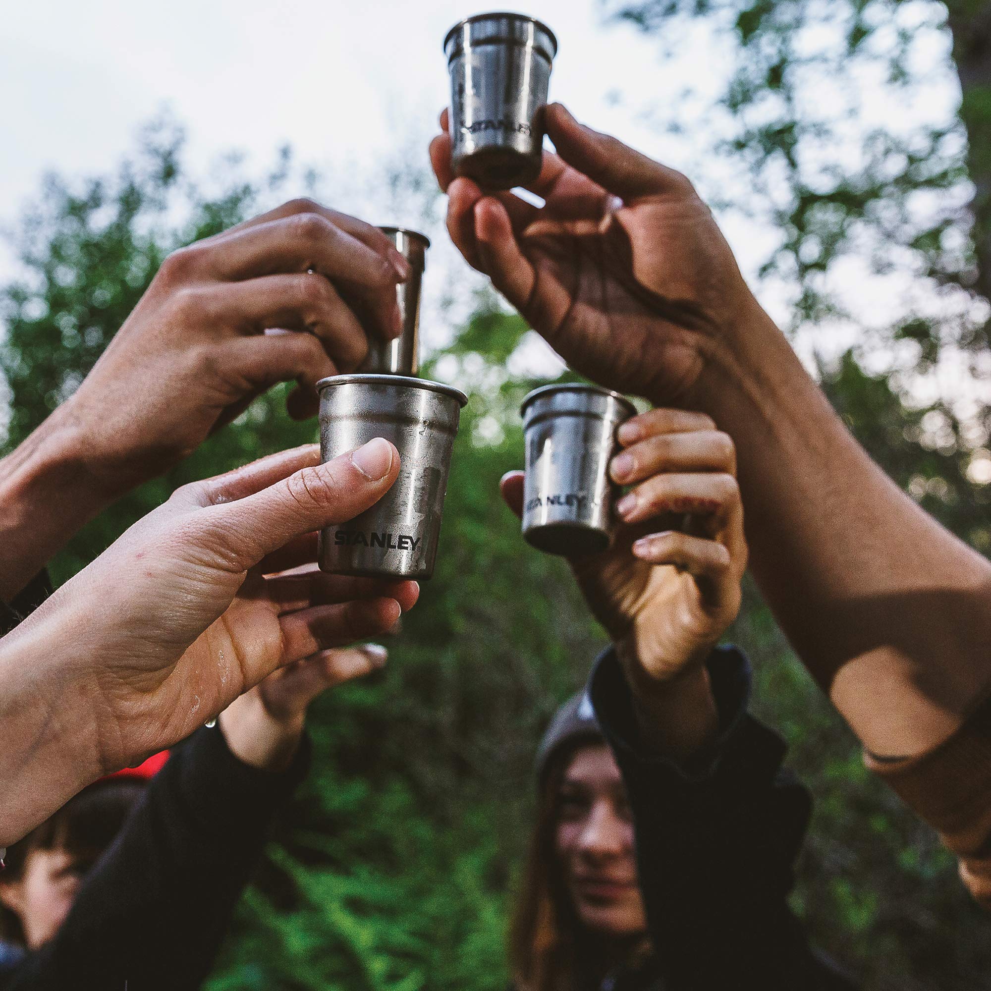 Adventure Pre-Party Shot Glass and Flask Set - Stainless Steel Travel Drinking Kit for Camping, Hiking & Outdoor Adventures