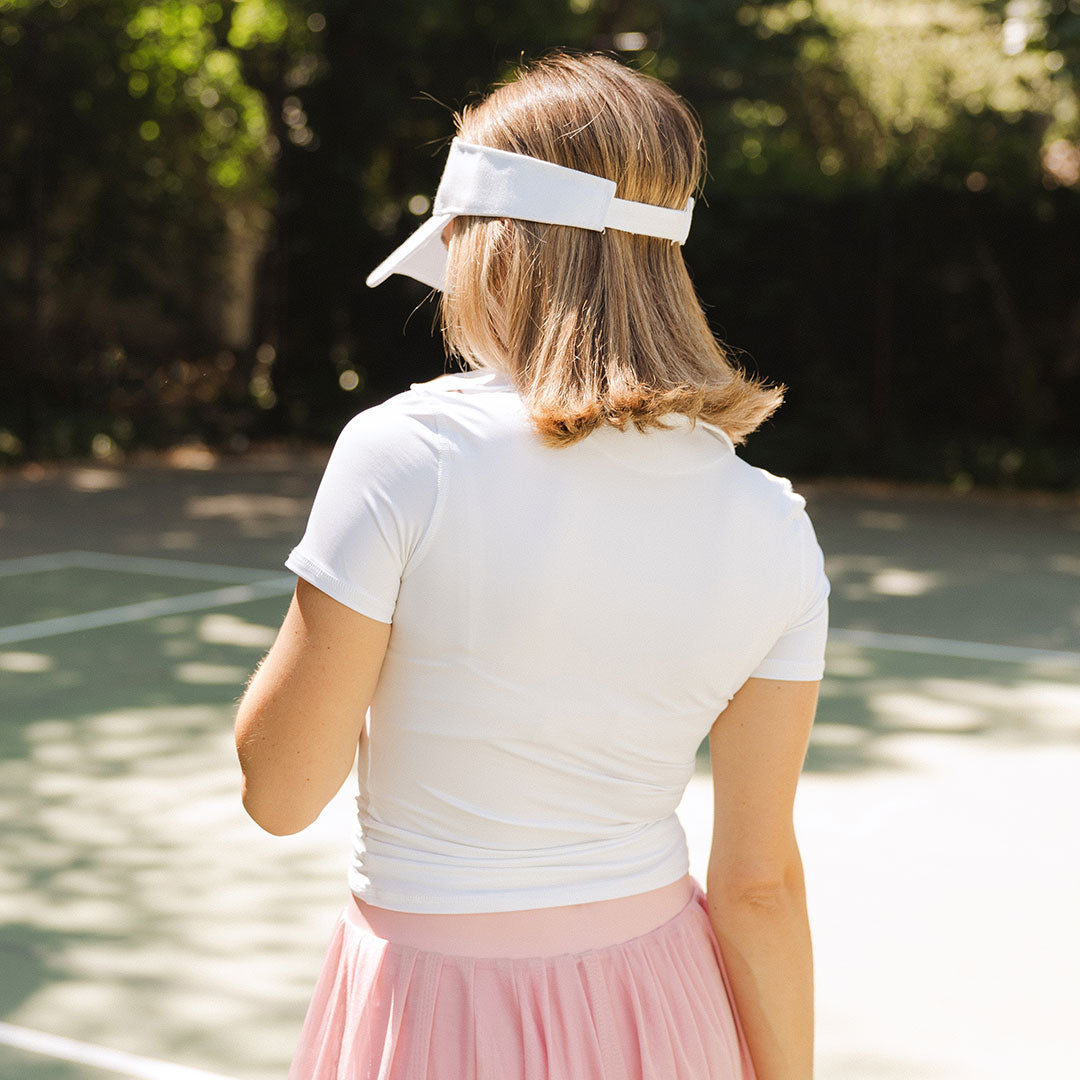 Girl's White Polo Shirt - Comfortable & Stylish Cotton Top for School, Sports & Casual Wear