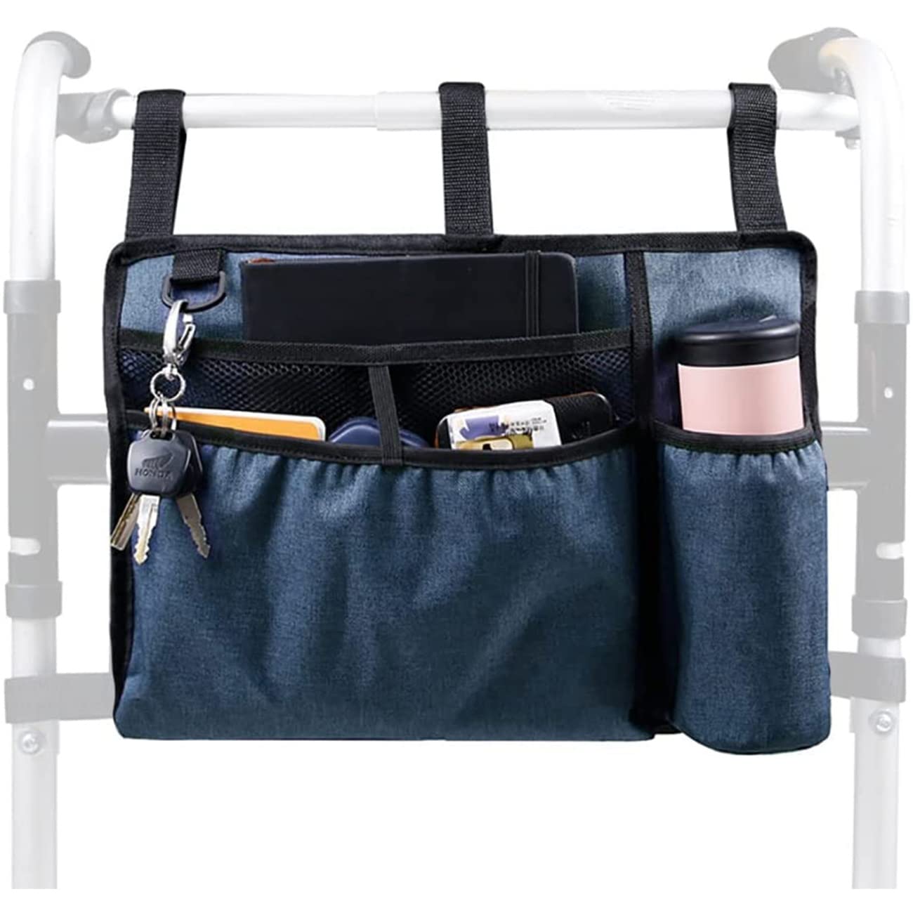 **Wheelchair Side Organizer Storage Bag – Secure Armrest Pouch for Mobility Aids | Fits Most Wheelchairs, Walkers & Rollators | Perfect for Daily Essentials & Easy Access**