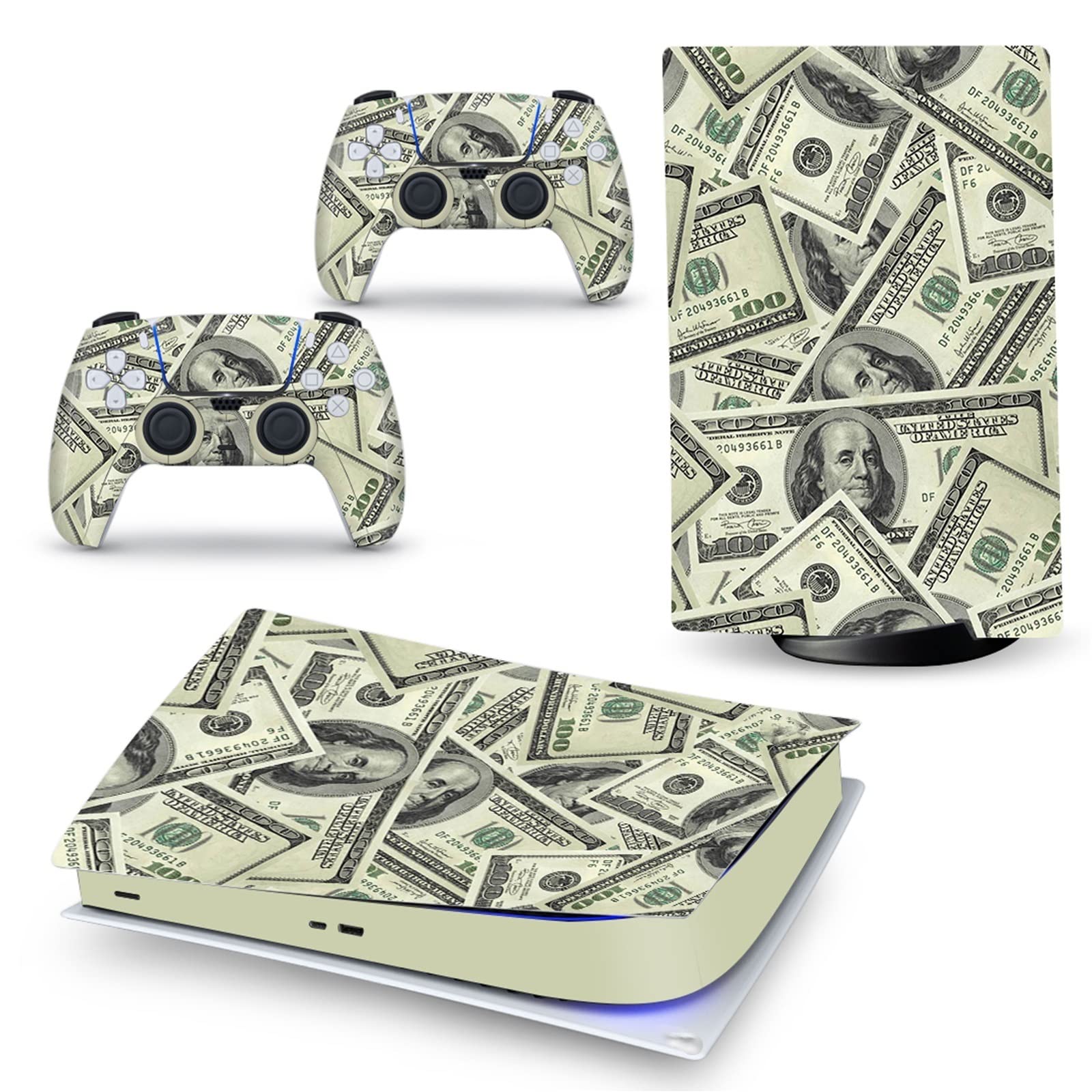Anime PS5 Skin for Disk Edition & 2 Controllers - Durable, Scratch-Resistant for Gaming Setup