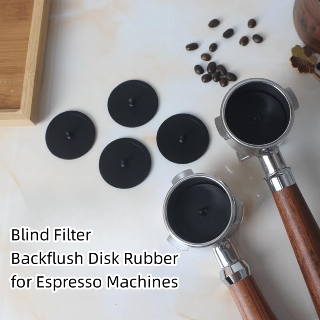 Espresso Machine Rubber Backflush Disk - Blind Filter & Coffee Pad for Professional Espresso Cleaning | Compatible with Most Espresso Machines | Perfect for Barista Maintenance & Home Coffee Brewing
