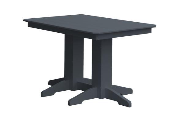 A & L Furniture Dining Table with Free 2 Umbrella Holes - Perfect for Outdoor Patio, Garden, and Backyard Dining