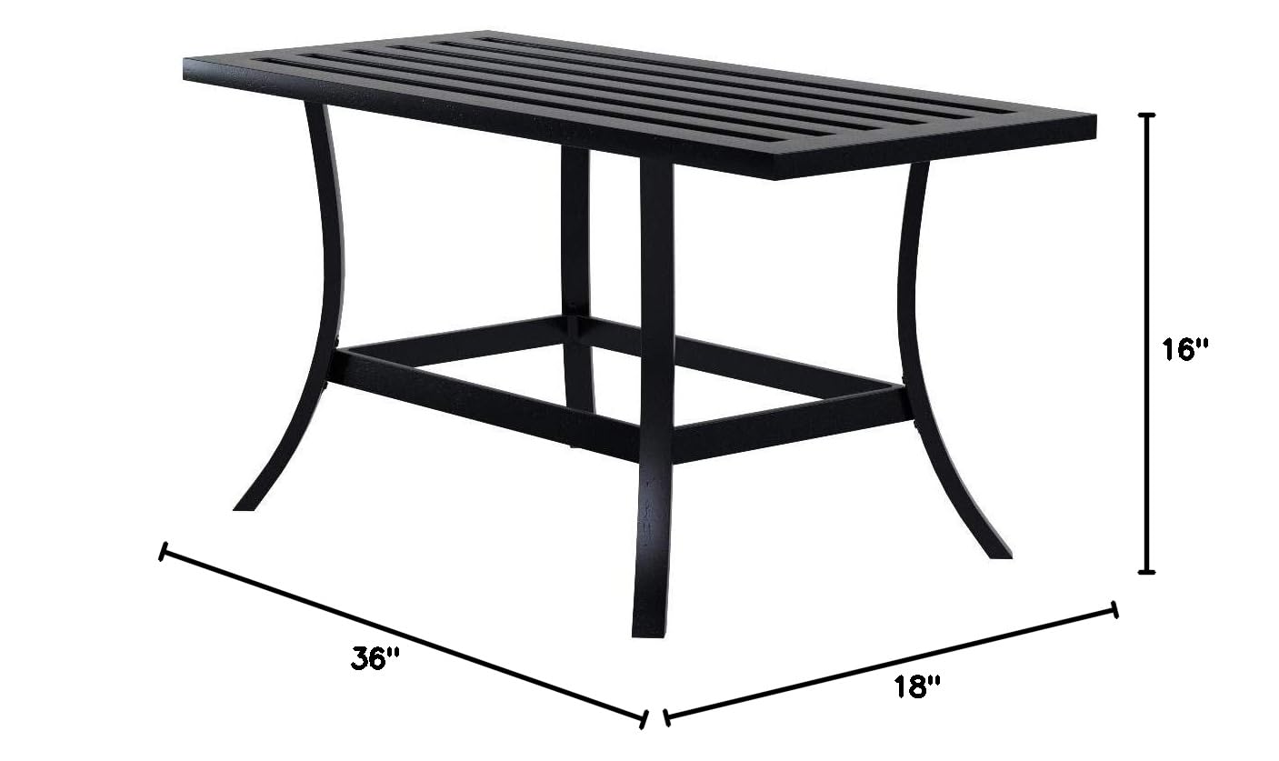 Oakland Living Rochester Coffee Table - 36 x 16 Inch Modern End Table for Living Room, Sofa & Lounge Furniture - Perfect for Home Decor, TV Stand & Small Space