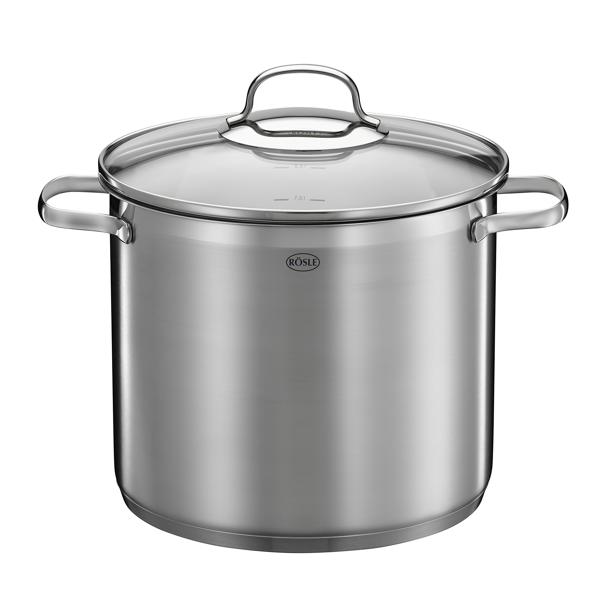 Premium Rösle Elegance 13246 8L Stainless Steel Cooking Pot - 18/10 Grade for Vegetables, Soups & Party Catering - Ideal for Home Kitchens & Professional Chefs