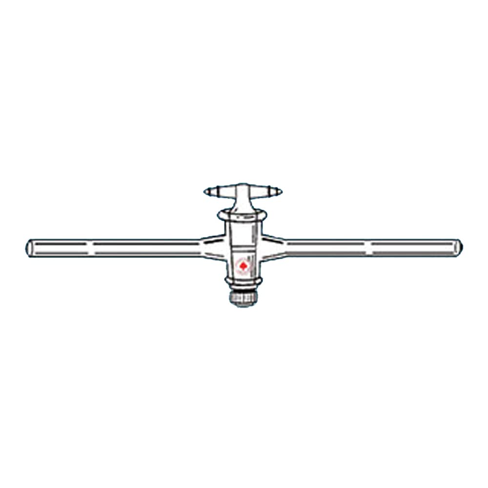 8138-12 Straight Bore Stopcock with PTFE Plug, 8mm Size - High-Quality Lab Valve for Chemistry Experiments & Fluid Control