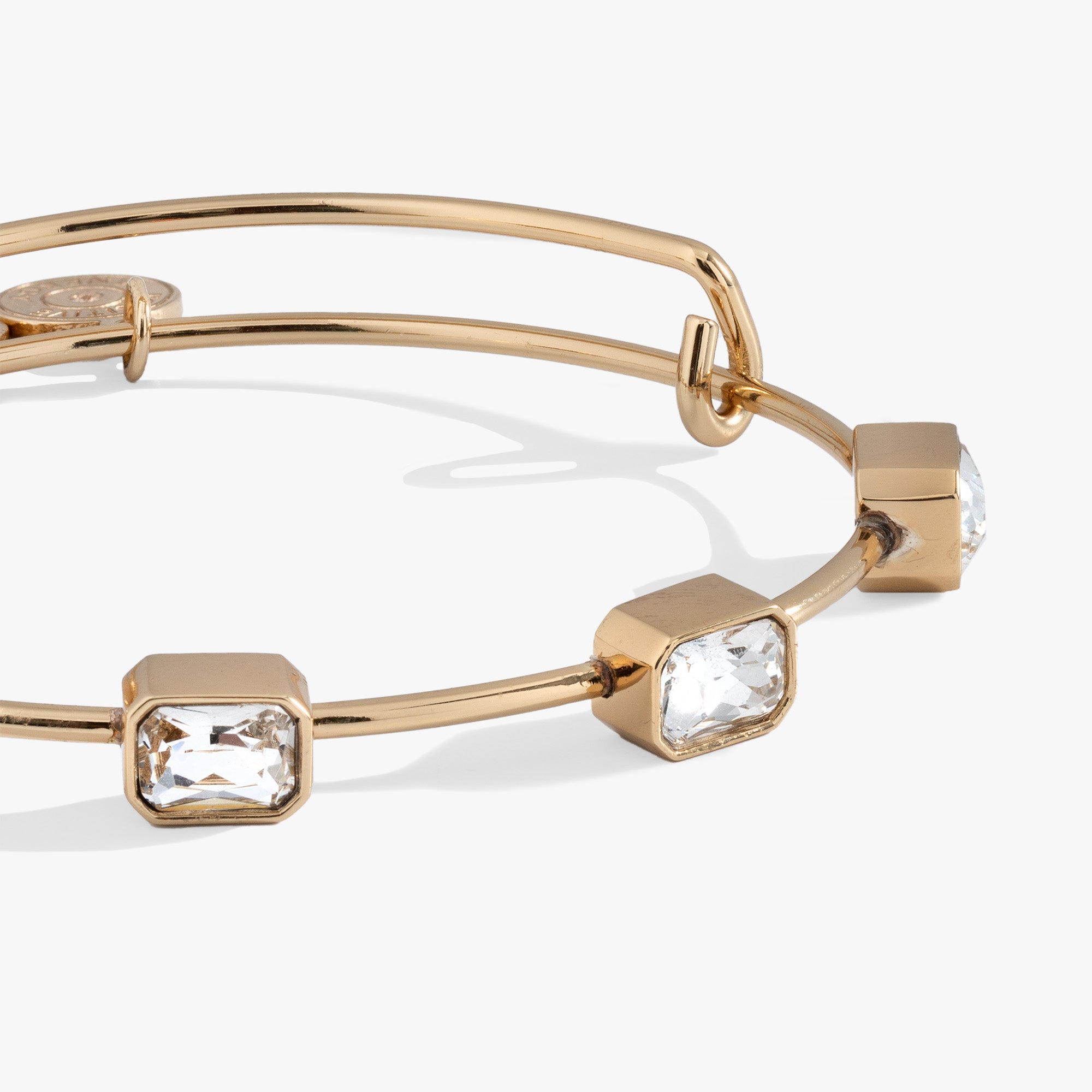 Emerald Cut Stone Bangle Bracelet for Women - Elegant Green Gemstone Jewelry Gift for Wedding, Anniversary & Special Occasions