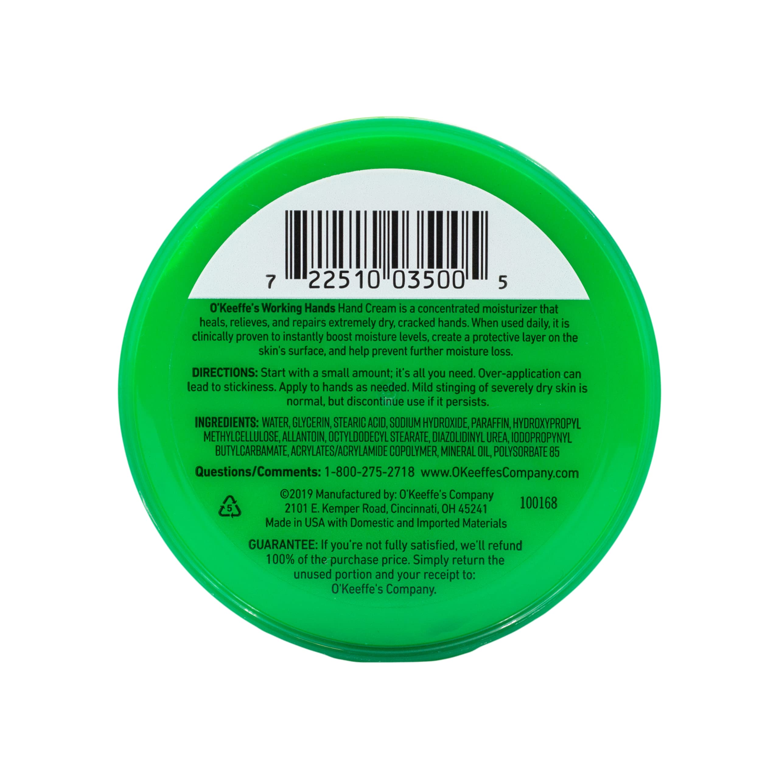 O'Keeffe's Working Hands Hand Cream for Extremely Dry, Cracked Hands - 3.4 oz Jar (12 Pack) - Intense Moisturizing & Repairing Skincare - Perfect for Mechanics, Gardeners & Winter Hand Care