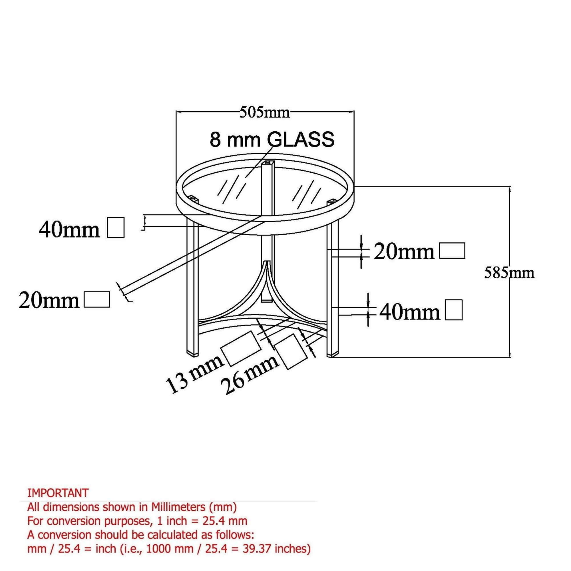 Modern Glass and Chrome Accent Side Table - Stylish Bedside Table for Living Room, Bedroom & Office Decor