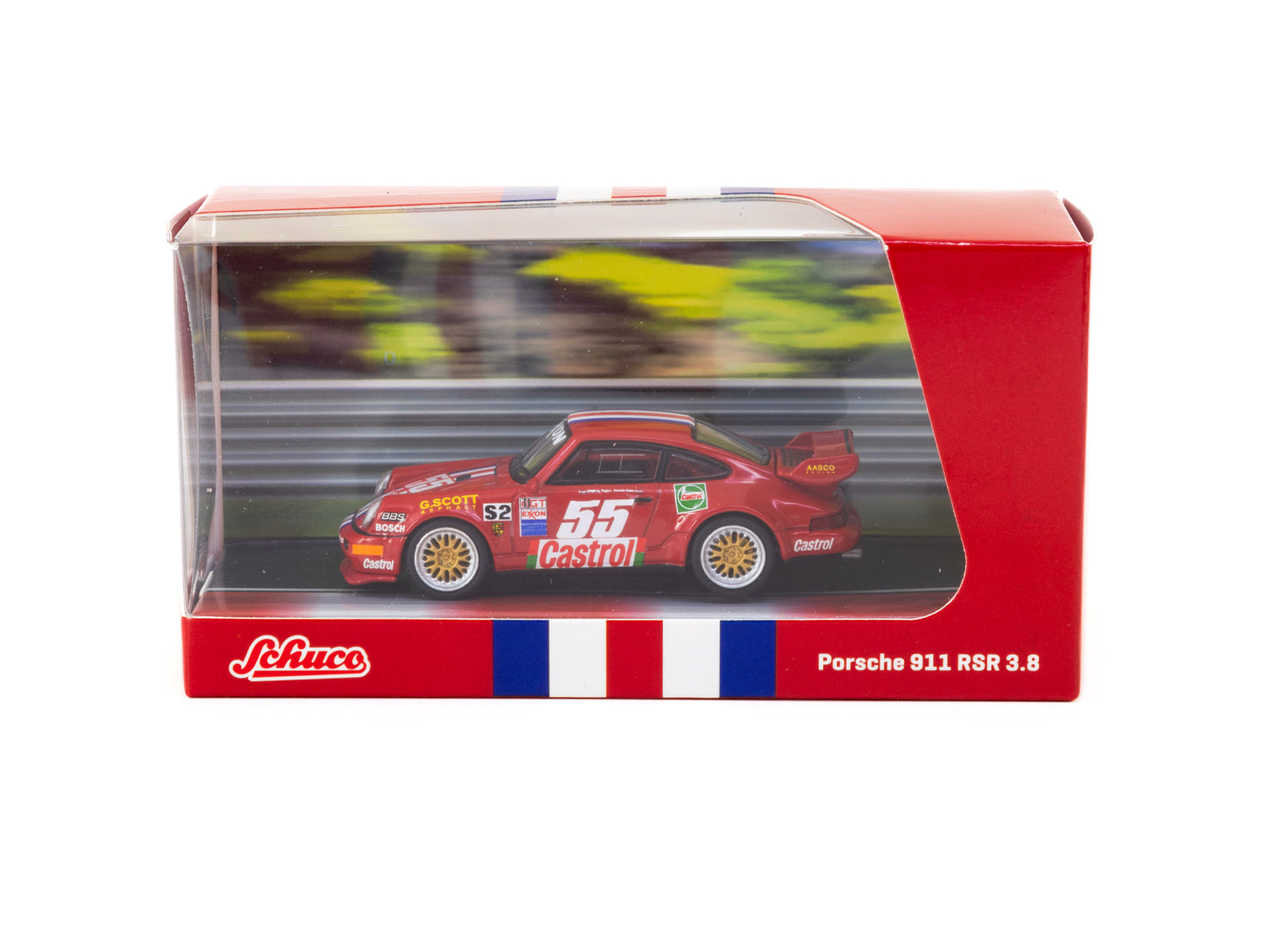 Schuco 1/64 Scale Diecast Porsche 911 RSR 3.8 Model Car - Red | Collectible Miniature Sports Car for Display, Gifts & Racing Enthusiasts