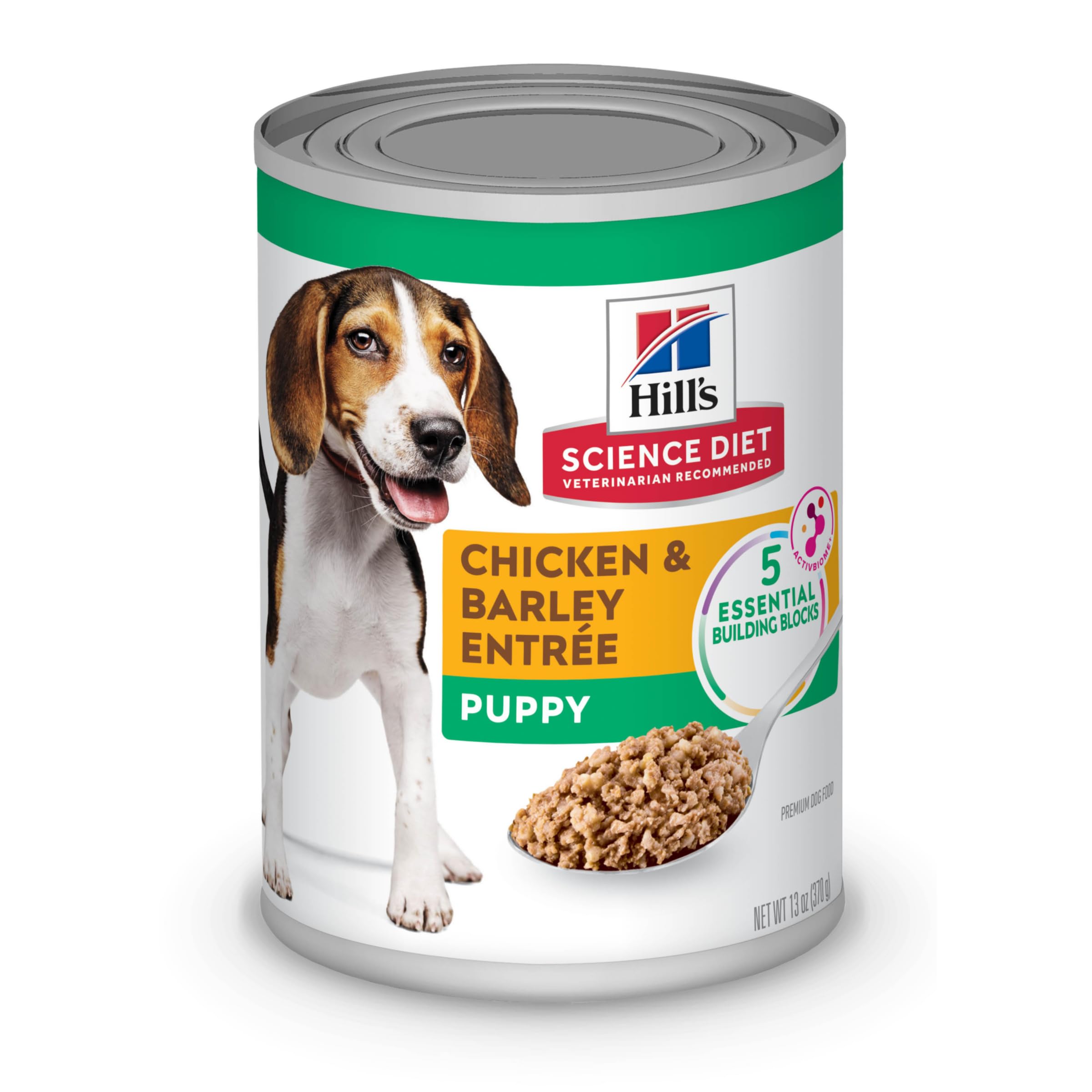 Hill's Science Diet Premium Puppy Wet Dog Food - Chicken & Barley Loaf in Gravy, 13oz Cans (Pack of 12) | High Protein Puppy Food for Growth & Development | Perfect for Weaning Puppies & Small Breed Dogs