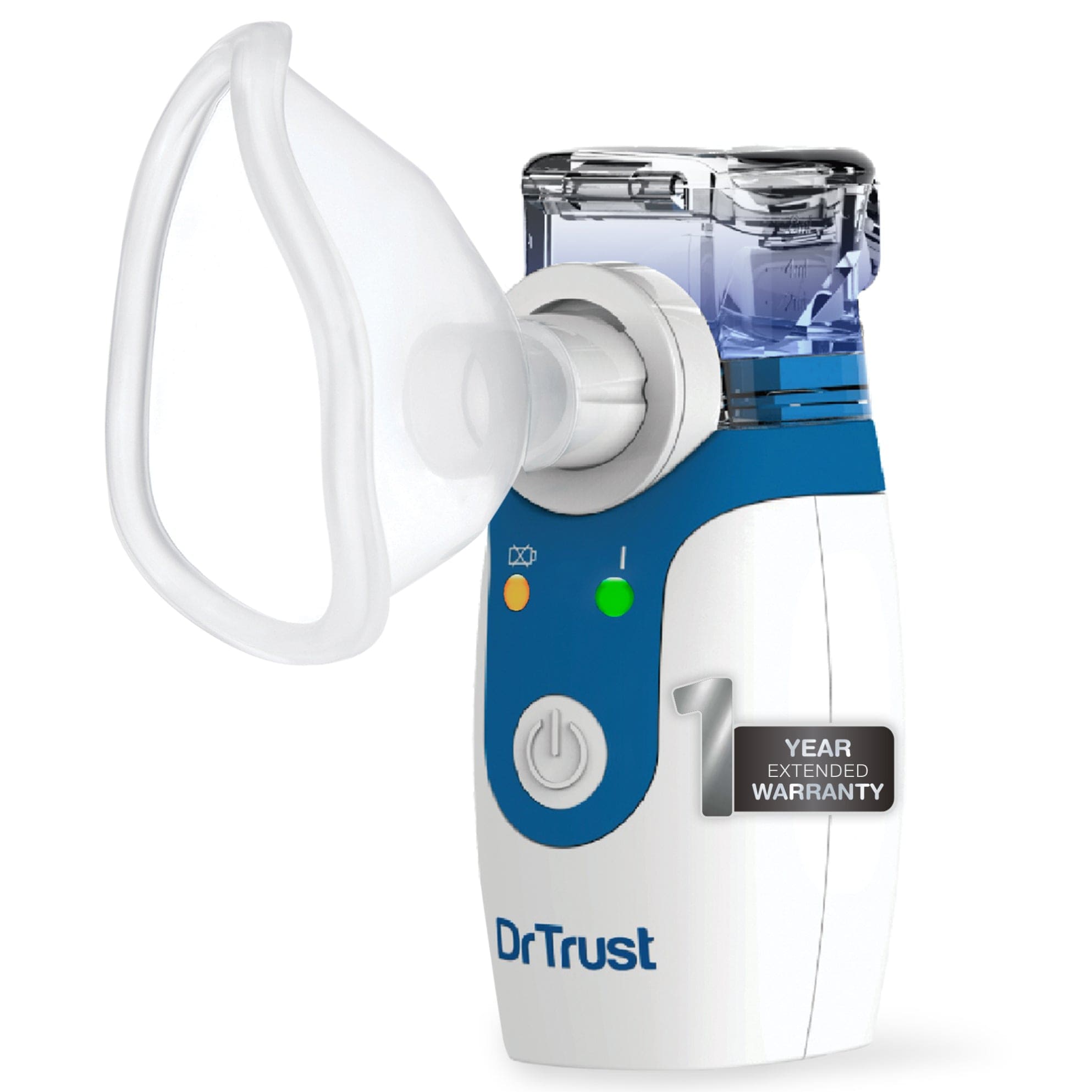 Dr Trust USA Portable Ultrasonic Mesh Nebulizer for Kids & Adults - Fast & Quiet Breathing Treatment for Asthma, Allergies & Cold Relief - Perfect for Home, Travel & Office Use