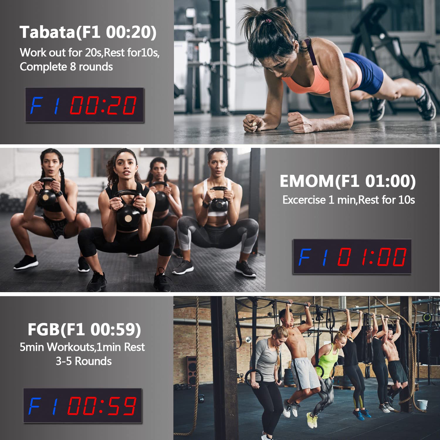 Gym Clock With Remote - 1.5