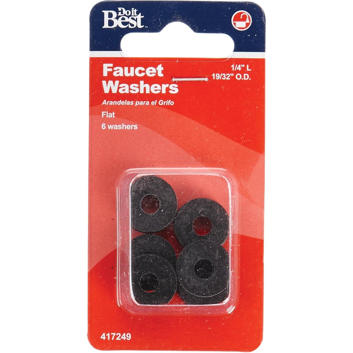 Flat Faucet Washers for Leaky Faucets - Durable Rubber Seals for DIY Plumbing Repairs - Perfect for Kitchen, Bathroom, and Outdoor Faucet Fixes