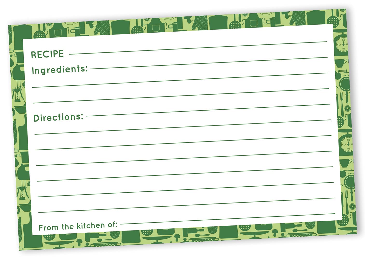 Inkdotpot 6x4 Inch Single-Sided Recipe Cards with Decorative Borders - Perfect for Wedding, Bridal Shower & Baby Shower - Pack of 50 | Ideal for Organizing Recipes, Gift Giving & Party Favors