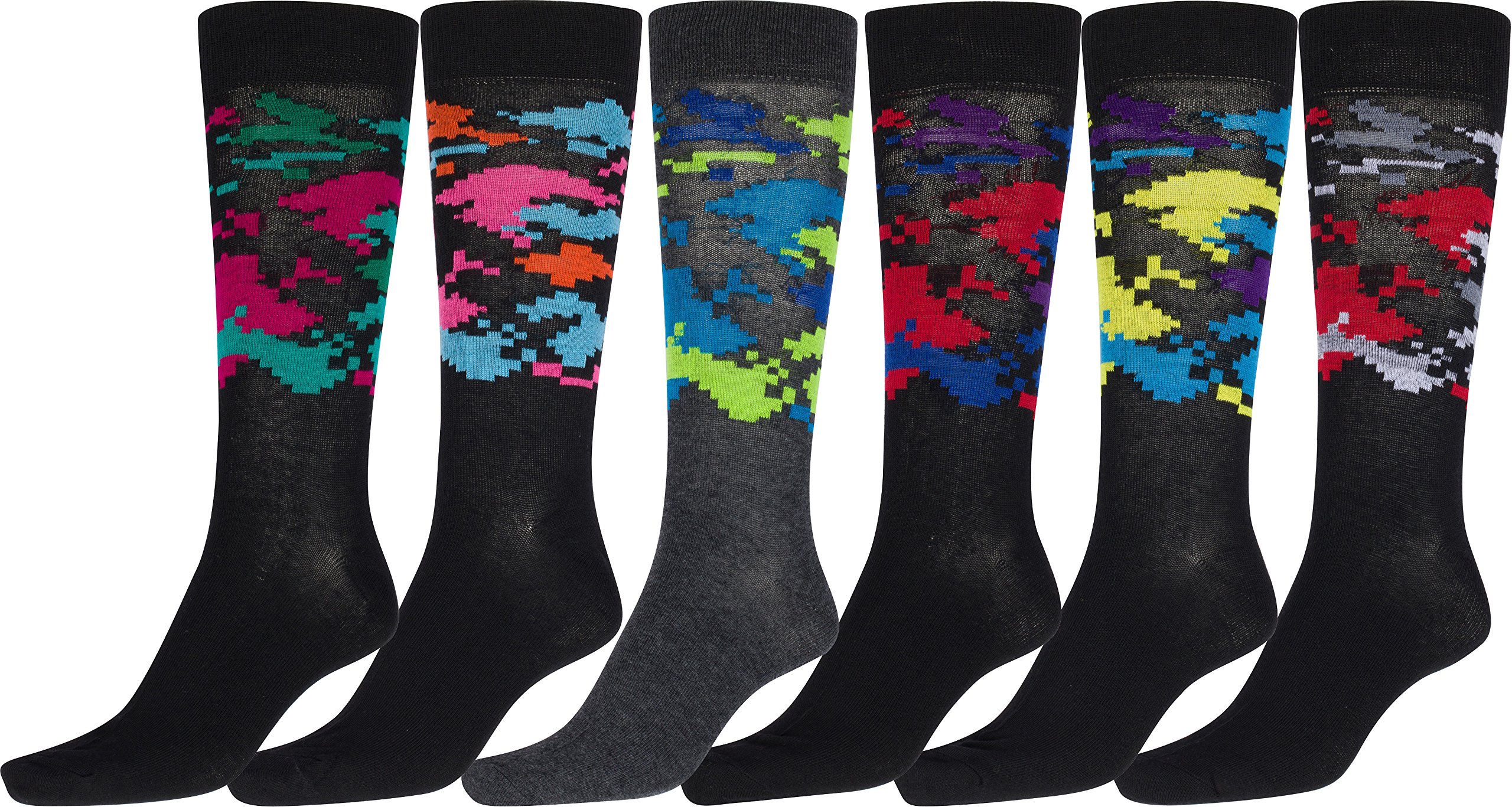 Sakkas Men's Classic Patterned Dress Socks - 6-Pack Value Set for Business, Office & Formal Occasions - Comfortable Cotton Blend Dress Socks for Men