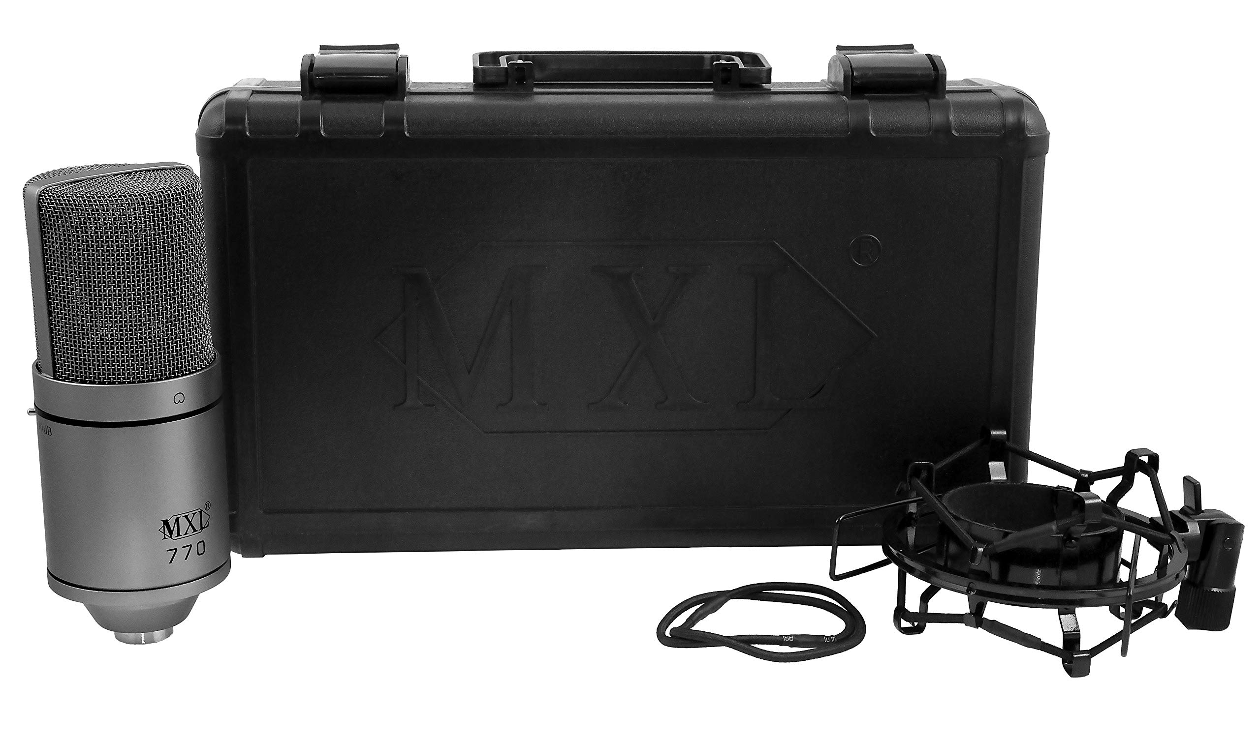 MXL 770 Professional XLR Condenser Microphone - Large Diaphragm Cardioid Mic for Podcasting, Singing, Studio Recording, Gaming & Streaming (Gray) | Perfect for Home Studios & Content Creators