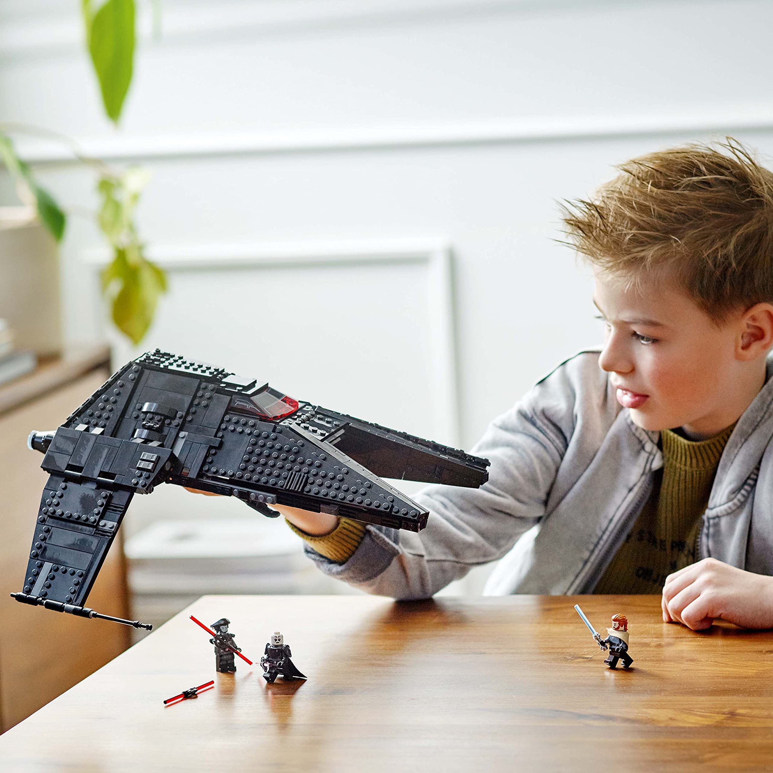 LEGO Star Wars Inquisitor Transport Scythe 75336 Building Toy Set - Obi-Wan Kenobi Playset with Dual-Blade Blue & Red Lightsabers, Ben Kenobi Minifigure | Space Ship Model for Kids & Collectors | Star Wars Gift for Birthday & Christmas