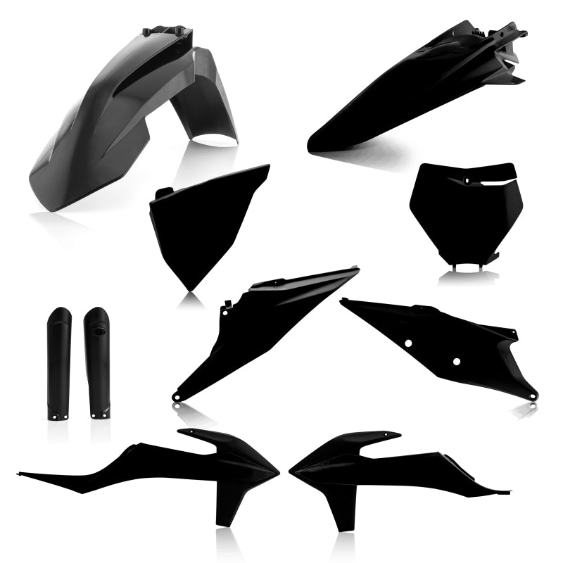 Acerbis Full Plastic Kit for KTM 125-450 SX SX-F XC XC-F XC TPI (19-22) - Black | Dirt Bike Body Replacement | Motocross & Enduro Racing Protection