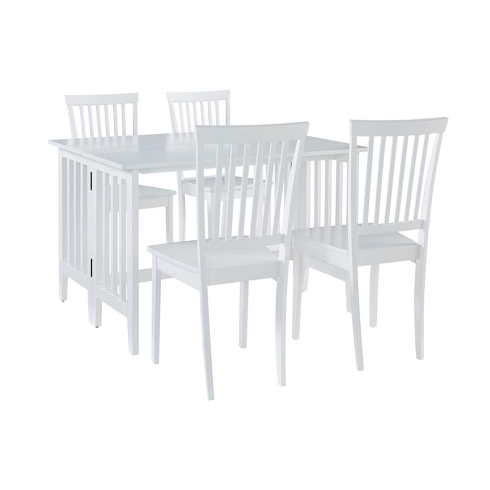 Southport White Drop Leaf Dining Table by Progressive Furniture - Perfect for Small Spaces & Multi-Functional Dining Areas