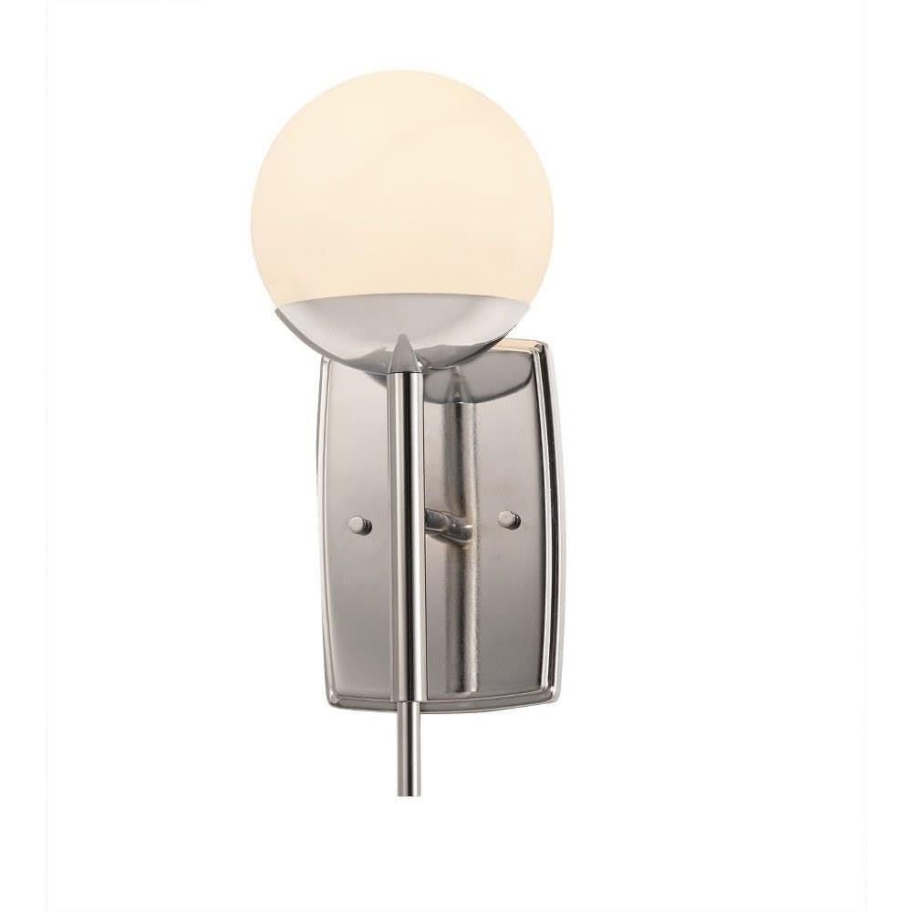 Justice Design Fusion Epoch Single Light Wall Sconce - Polished Chrome Finish Modern Wall Light Fixture for Living Room, Bedroom, or Hallway Lighting