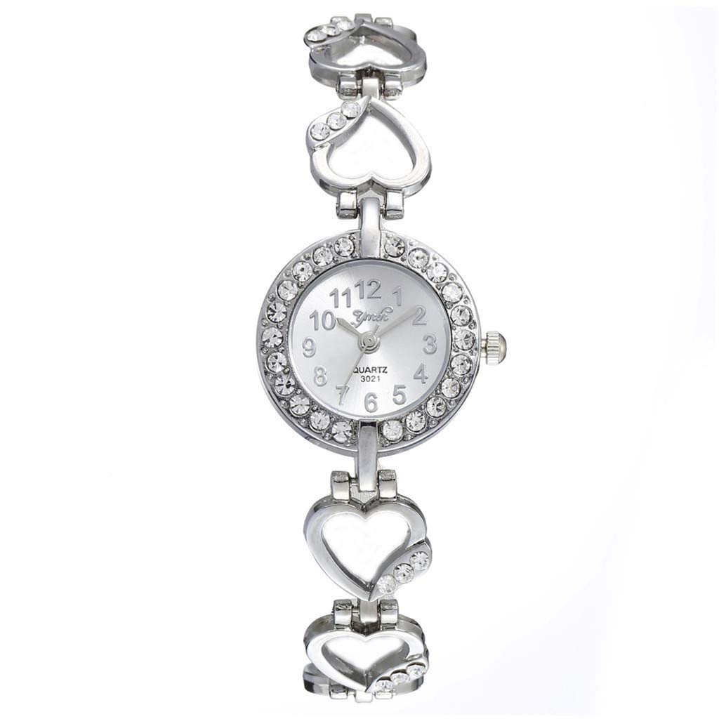 Luxury Quartz Women's Watch with Genuine Diamonds - Stainless Steel Case, Battery-Free Movement - Perfect for Business, Evening Events & Gift Giving