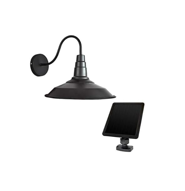 Sunforce Solar Powered Outdoor Wall Light - Durable Gooseneck Design for Barn, Patio, Deck & Pathway Lighting | Weatherproof Solar Security Light for Garden, Yard, Driveway & Exterior Home Decor