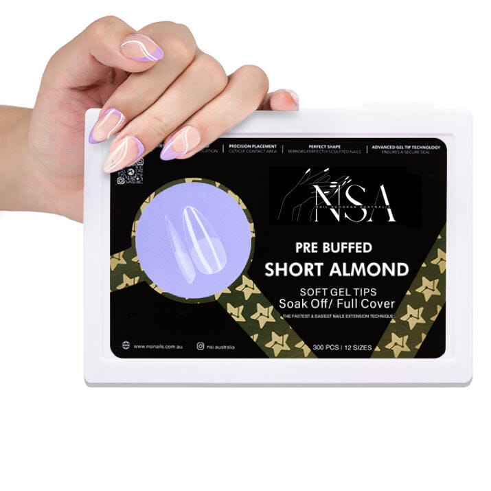 Gel Nail Extensions - Pre Buffed Tips for Strong & Natural-Looking Nails | Perfect for DIY Manicures & Salon Quality Results