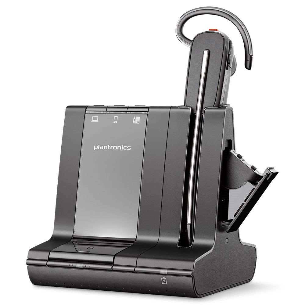 Poly (Plantronics + Polycom) Savi 8245 UC Wireless Headset - Convertible Design, 24+ Hour Battery Life for All-Day Calls | Perfect for Remote Work, Call Centers & Office Professionals