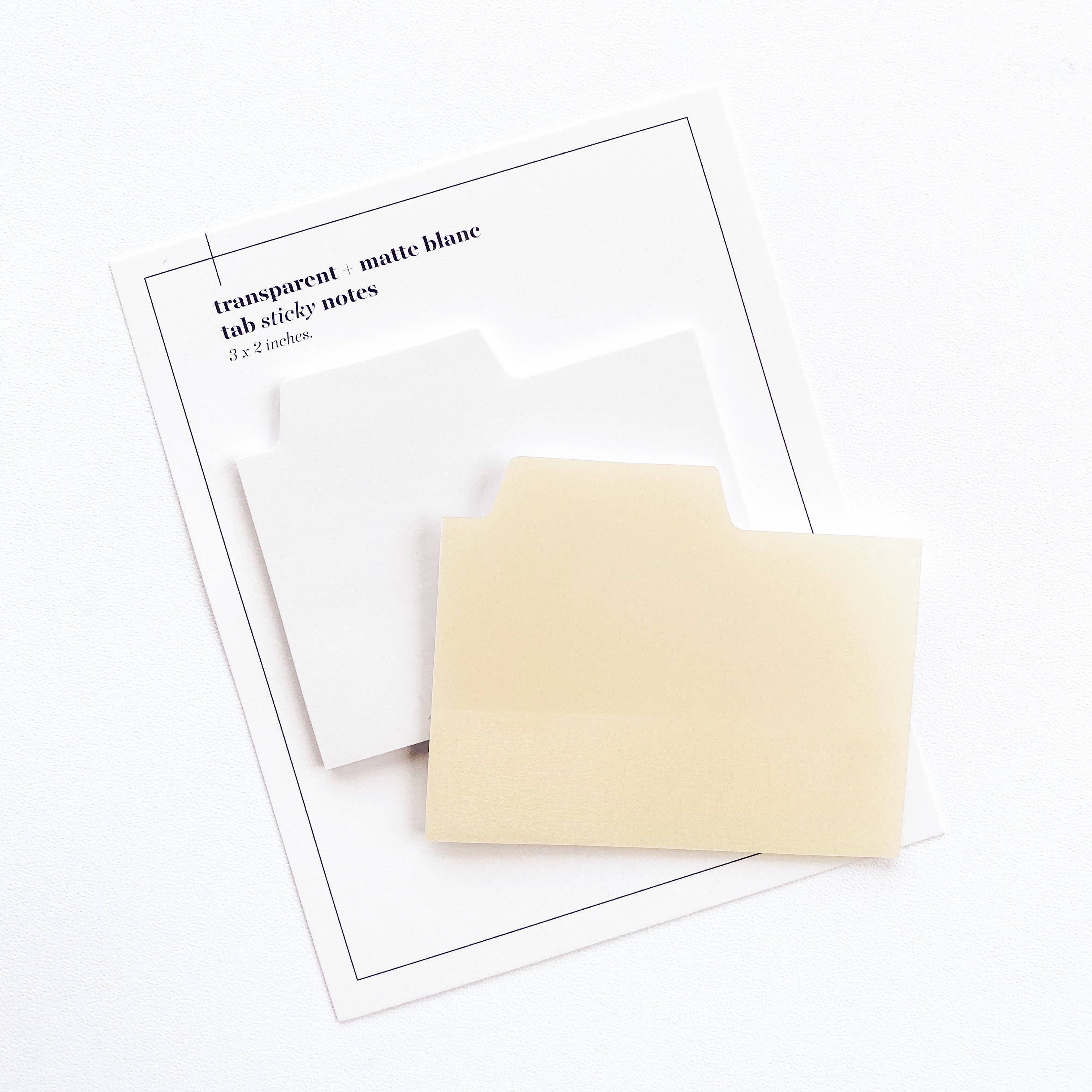 Blank Tab Sticky Note Set | Self-Adhesive Index Tabs for Notebooks, Books & Office Organization | Perfect for School, Work & Study Notes