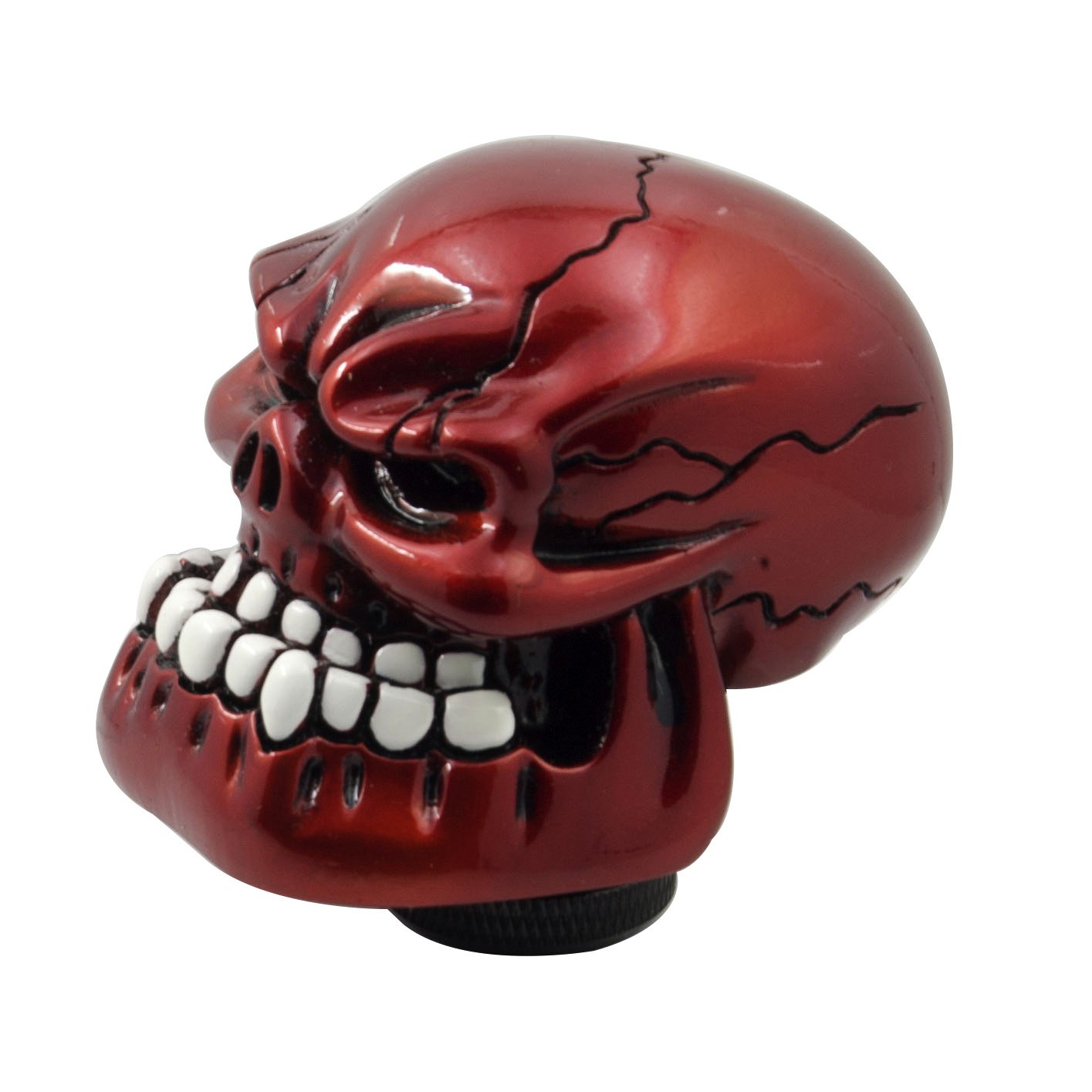 Premium Red Skull Manual & Automatic Gear Shift Knobs - Universal Fit for Cars & Trucks - Enhance Your Driving Experience with Custom Style (Gaming, Racing, Car Enthusiasts)