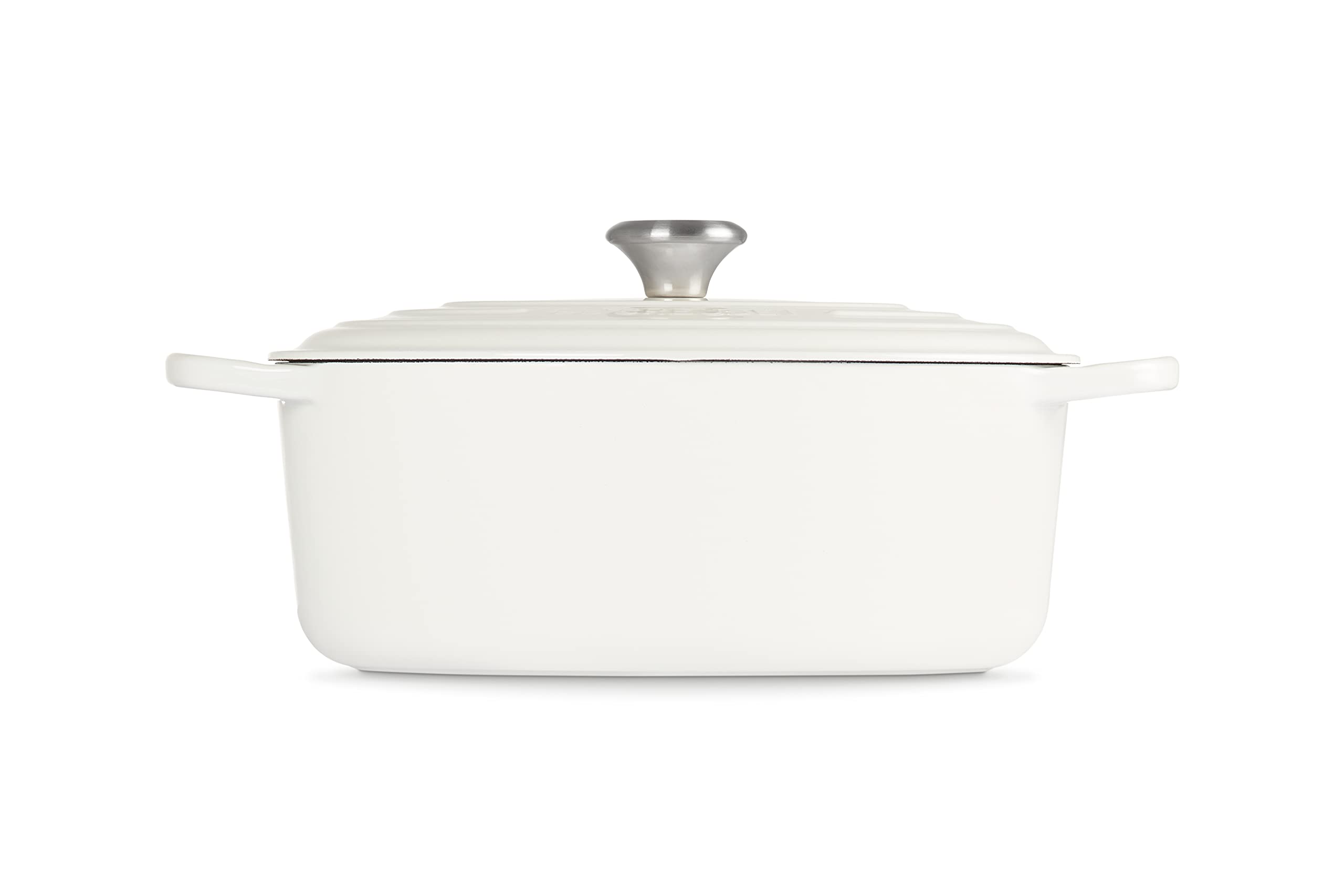 Le Creuset Signature Enameled Cast Iron Oval Dutch Oven 6.75 Quart - Premium White Cookware for Braising, Roasting & Baking - Perfect for Family Dinners & Entertaining