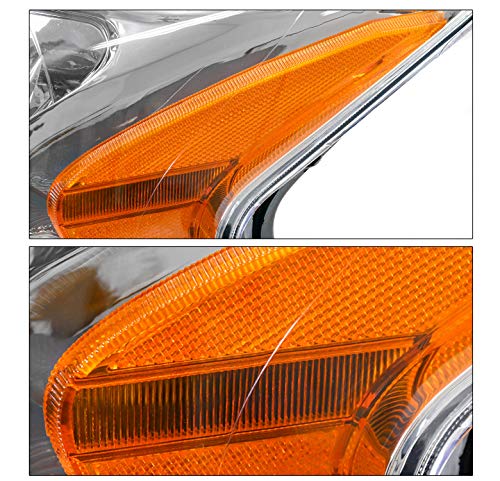 2013-2015 Nissan Altima Sedan 4DR Projector Headlights - Chrome Housing Replacement Headlamps for Enhanced Night Driving & Style Upgrade