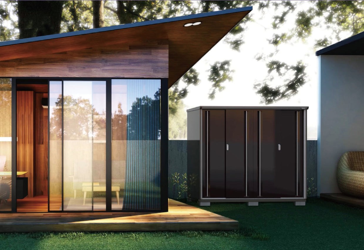 Inaba Outdoor Storage Cabinet KMW 135D - 1.149m³ Capacity (W1340xD535xH1603mm) - Weatherproof Garage & Garden Storage Solution for Tools, Equipment & Outdoor Gear - Pre Order Now