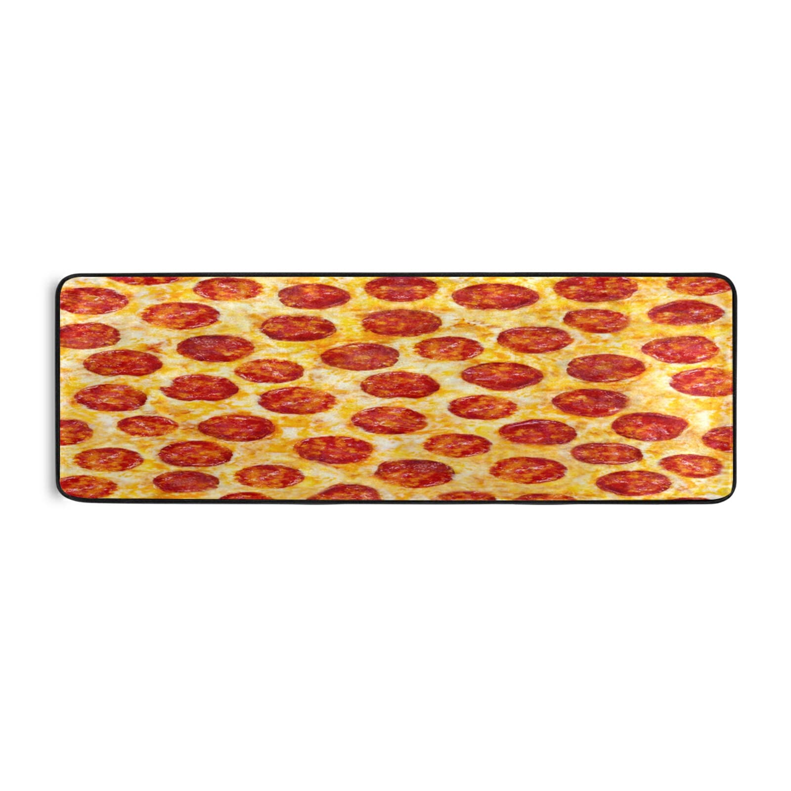 Italian Sausage Pizza Design Non-Slip Large Area Rug - Soft Comfortable Floor Mat for Living Room, Bedroom, Dorm - Waterproof Outdoor Indoor Decor Carpet for Home, Bathroom & Dining Room | Perfect for Pizza Lovers' Themed Rooms, Game Nights & Kitchen Decor