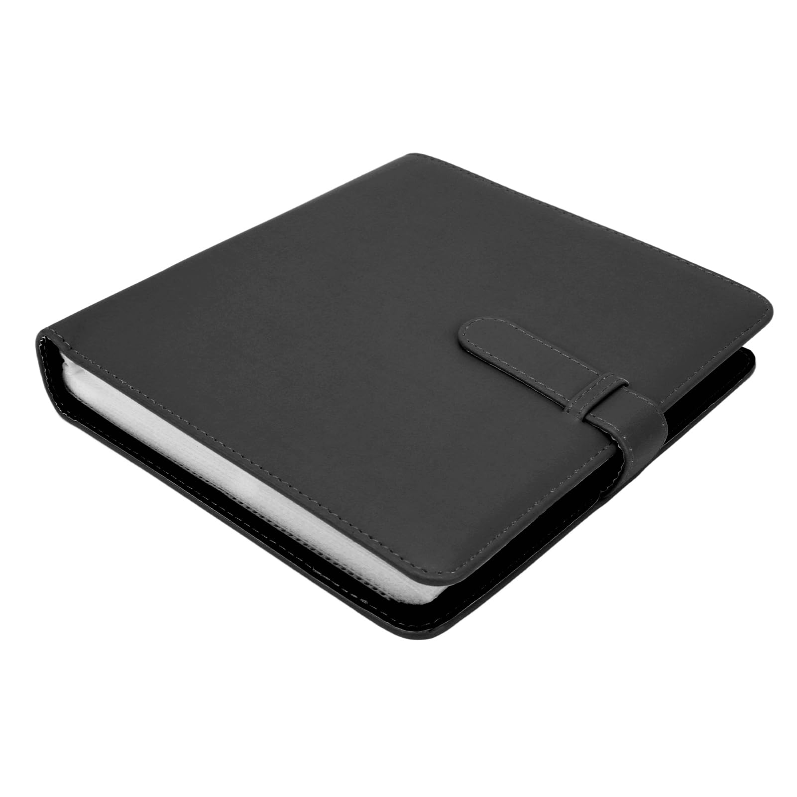 Premium PU Leather Photo Album - Large Capacity Mini Film Photocard Book for Camera Pictures, Polaroids & Memories (Black) - Perfect for Travel, Weddings & Scrapbooking