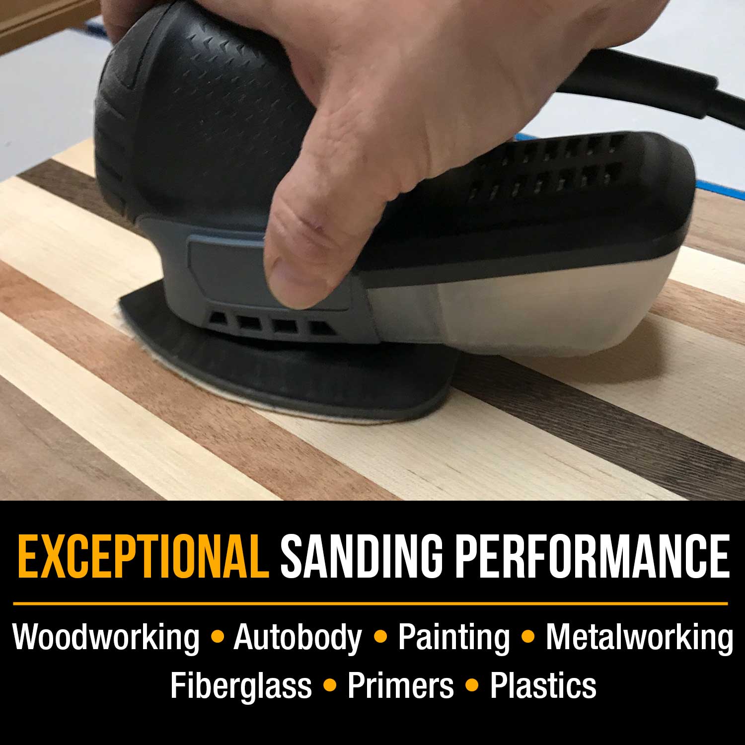 60-400 Grit Hook & Loop Sanding Sheets for Mouse Sanders - 5 Hole Pattern, 48-Pack (60/80/120/220/320/400) - Perfect for Woodworking, Metal Polishing & DIY Projects
