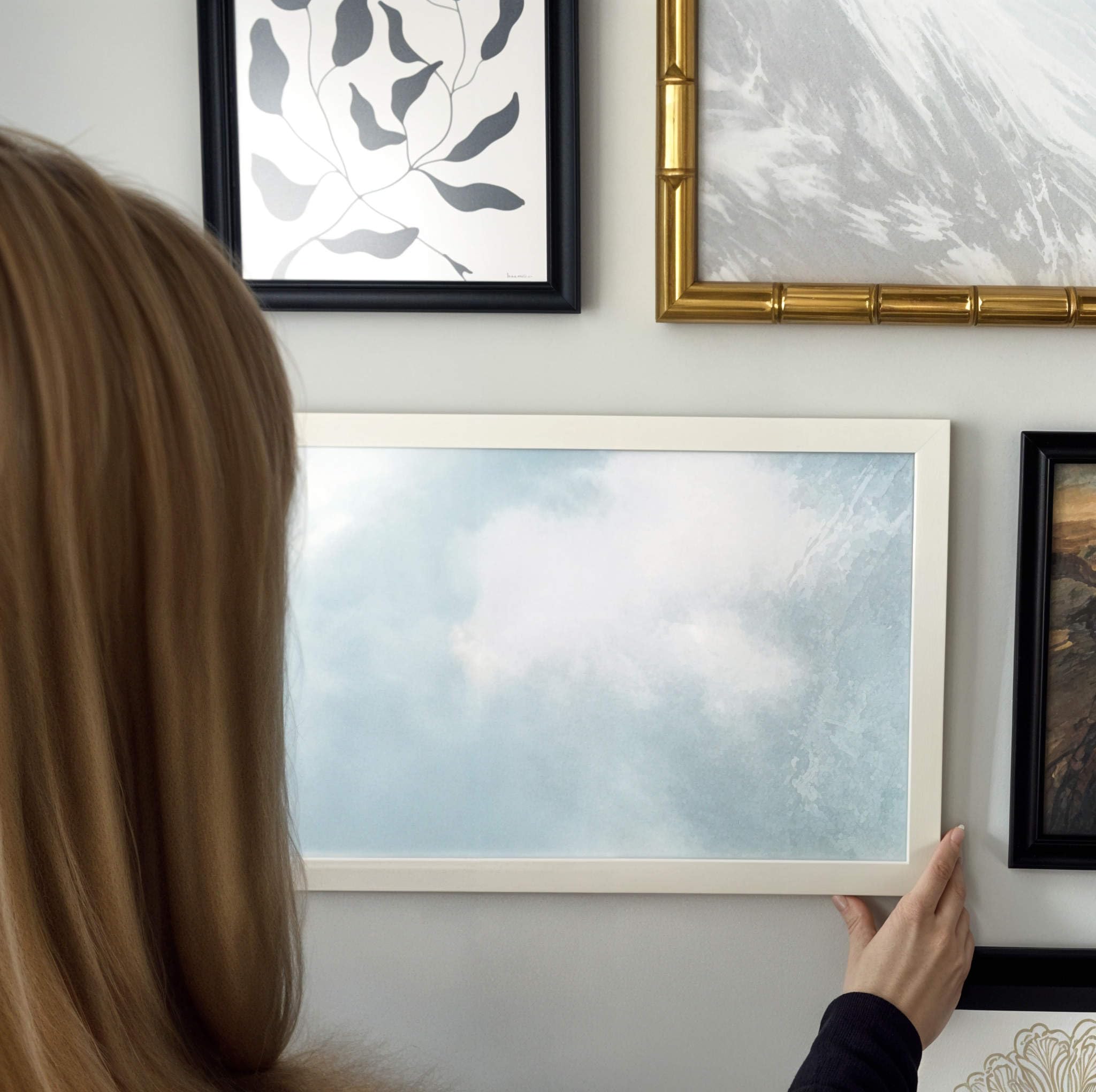 28x36 White Washed Natural Wood Picture Frame - 0.75 Inch Moulding Width with UV Acrylic Plexiglass, Foam Board Backing & Hanging Hardware - Perfect for Posters, Art Prints, and Home Decor