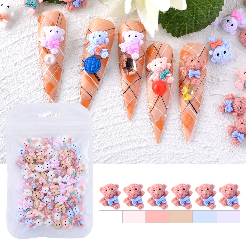 100pcs DIY Flatback Nail Art Charms - Macaron Resin Nail Decorations & Slime Beads for Nail Art, Scrapbooking, Jewelry Making, Phone Case Decoration - Cute Craft Supplies for DIY Projects & Gift Making