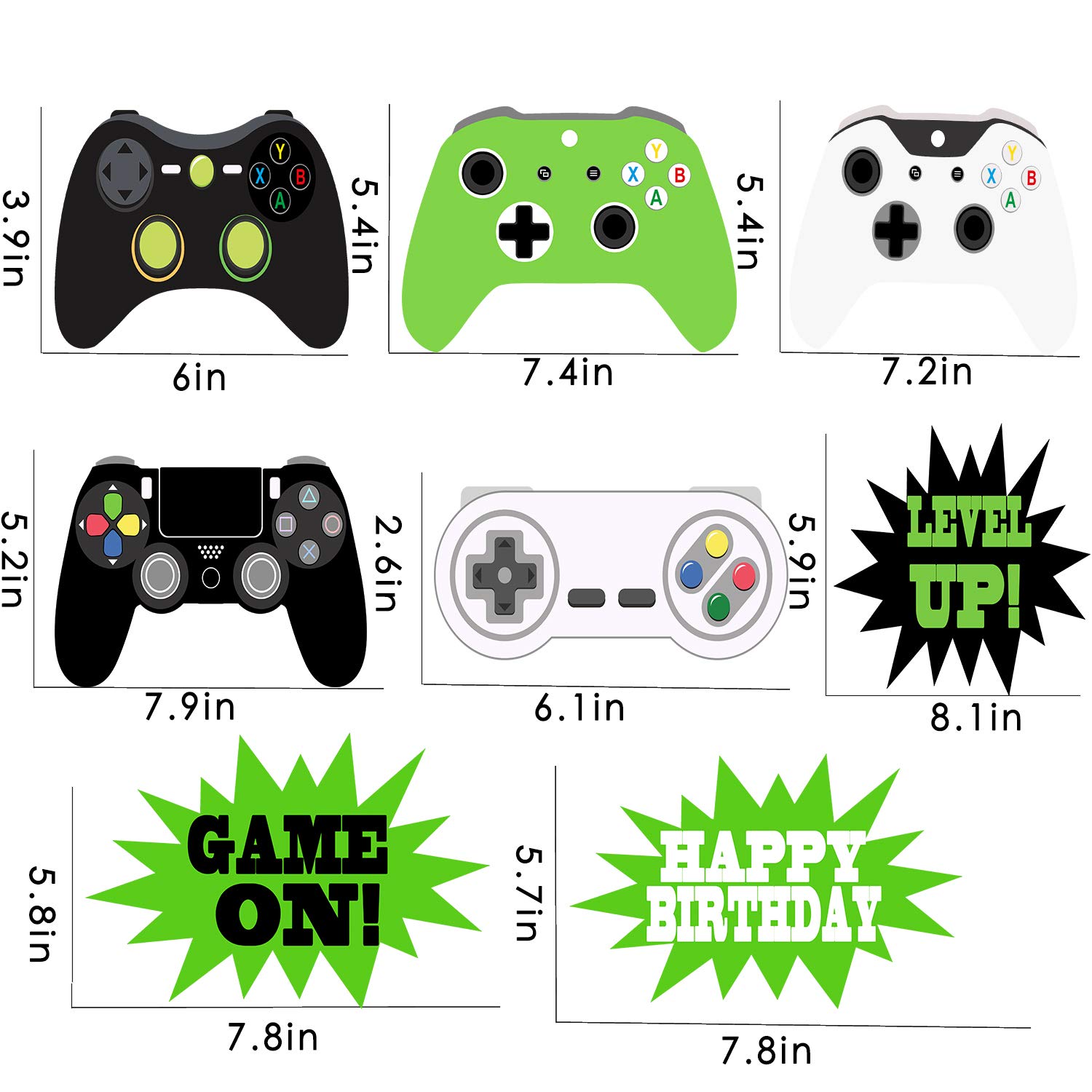 48Pcs Video Game Party Decorations - Game On Hanging Swirls & Balloons for Gaming Themed Birthday, Baby Shower & Room Decor | Perfect for Gamers & Game Lovers