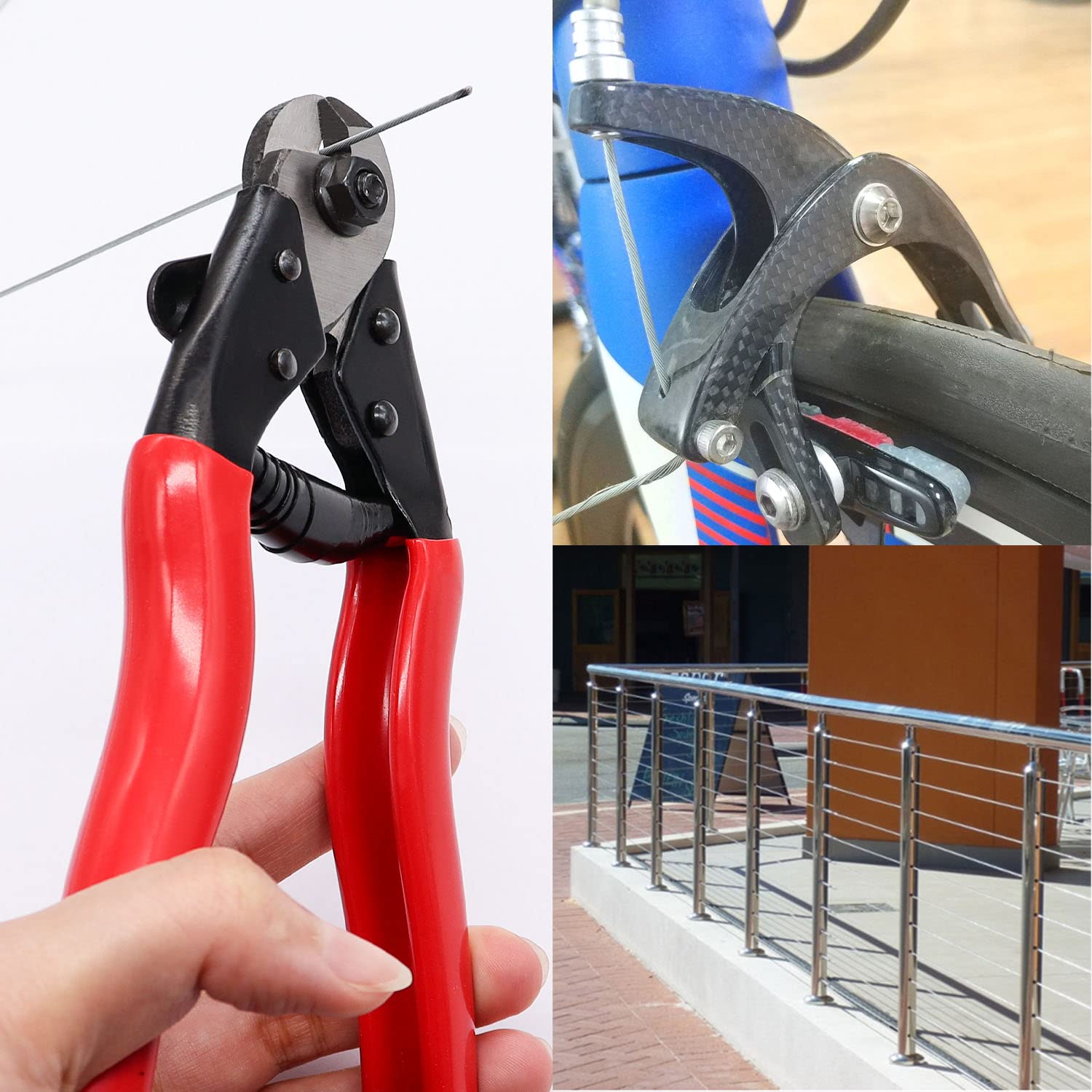 73Pcs Bicycle Brake & Shifter Cable Kit with Cable Cutter, End Caps & O-Rings - Stainless Steel Wire Cutter Set for Mountain & Road Bikes - Perfect for Bike Maintenance & Repair