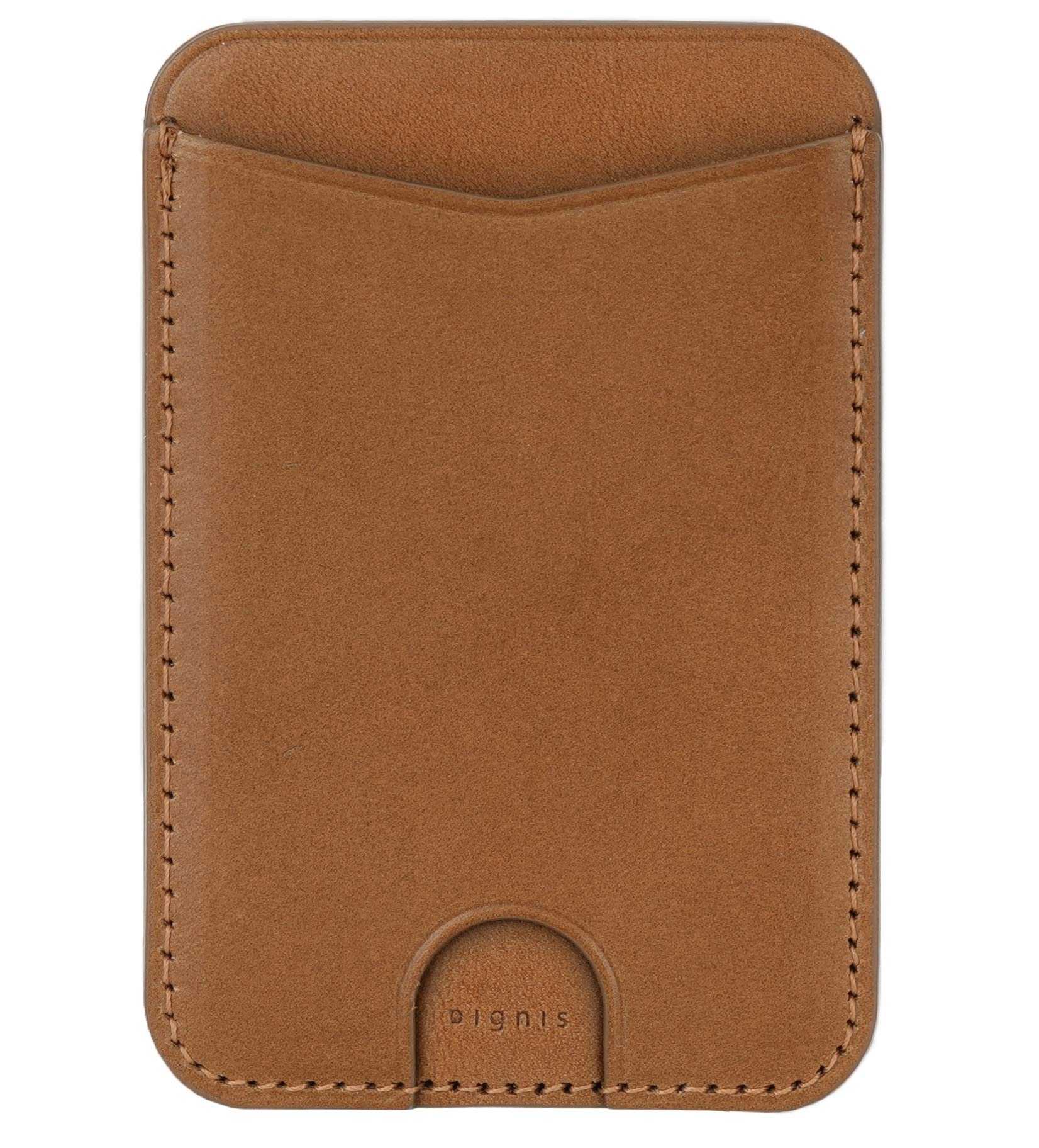 Premium MagSafe Wallet for iPhone 12 Series - Genuine Italian Buttero Leather Card Holder with RFID Protection (1-3 Cards) | Slim Design for iPhone 12/12 Mini/12 Pro/12 Pro Max | Perfect for Everyday Carry, Travel & Contactless Payments (Light Brown)