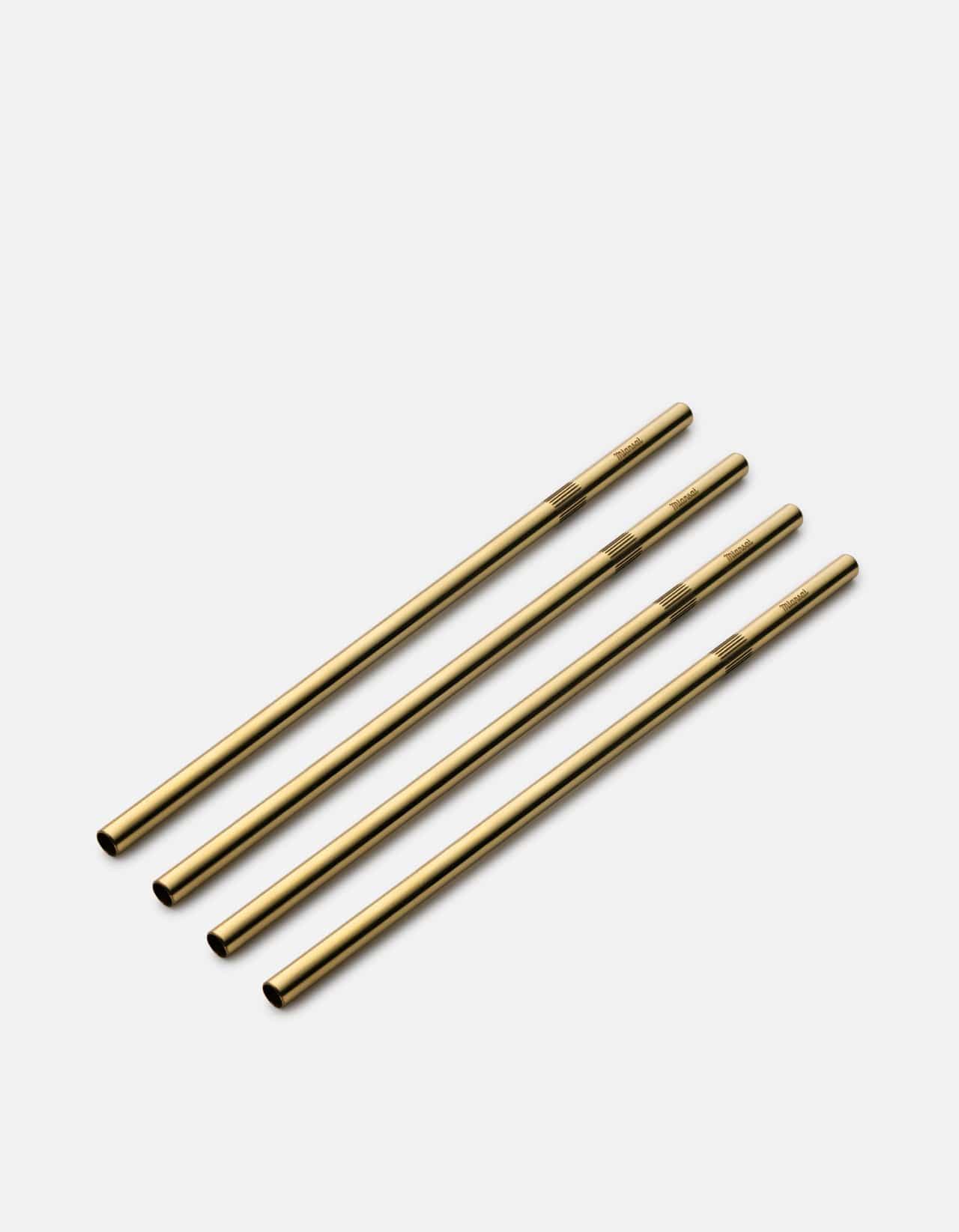 Eco-Friendly Brass Reusable Straws - Durable Metal Drinking Straws for Smoothies, Cocktails & Iced Coffee - Perfect for Home, Office & Travel Use